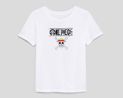 Foto 1 | Foto 1 | Playera de Cuello Redondo Blanca One Piece Juvenil
