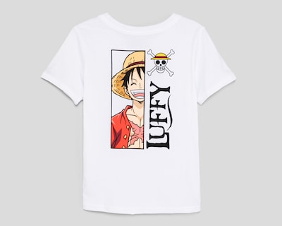 Foto 2 | Foto 2 | Playera de Cuello Redondo Blanca One Piece Juvenil