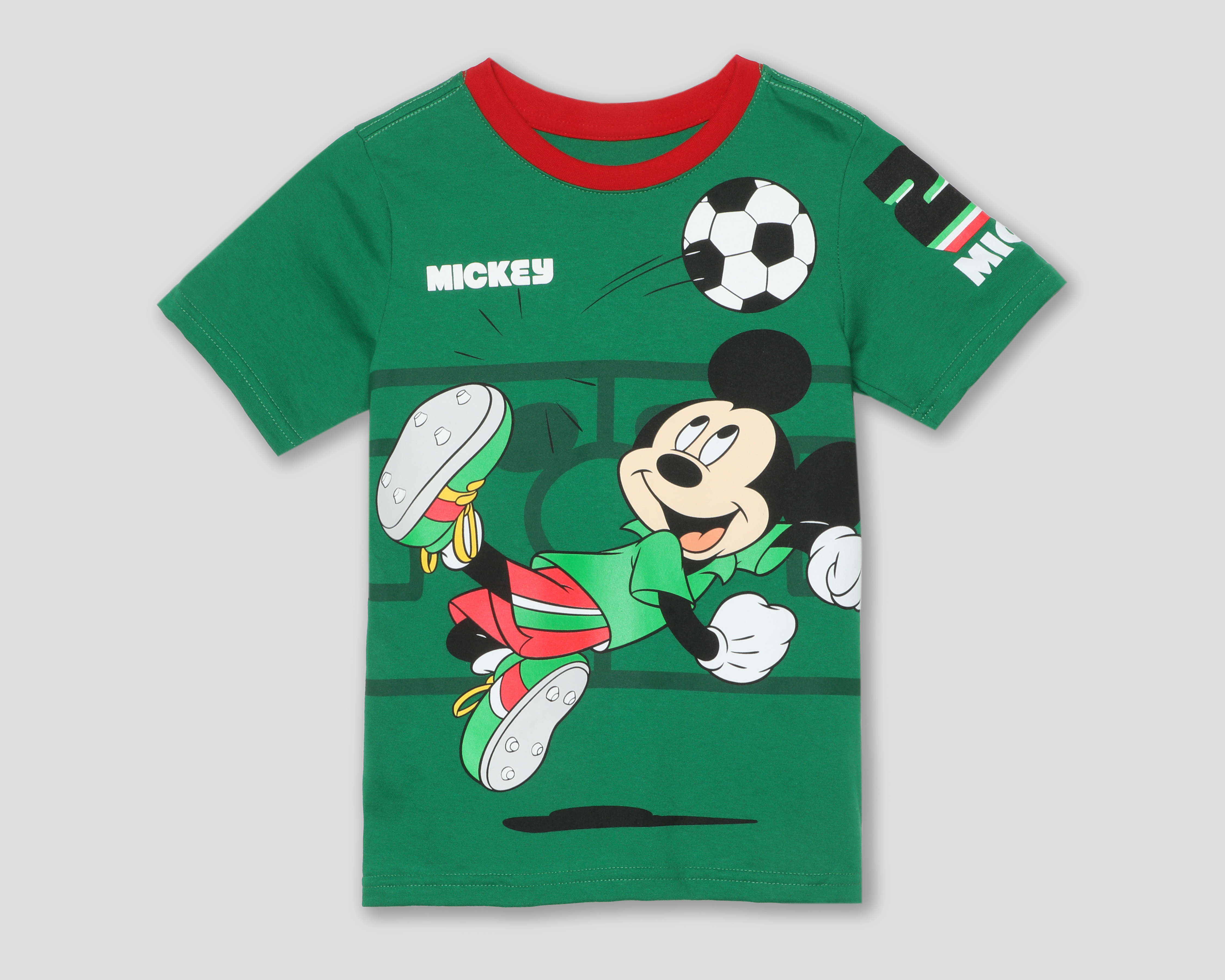 Playera de Cuello Redondo Verde Disney Mickey Mouse para Niño