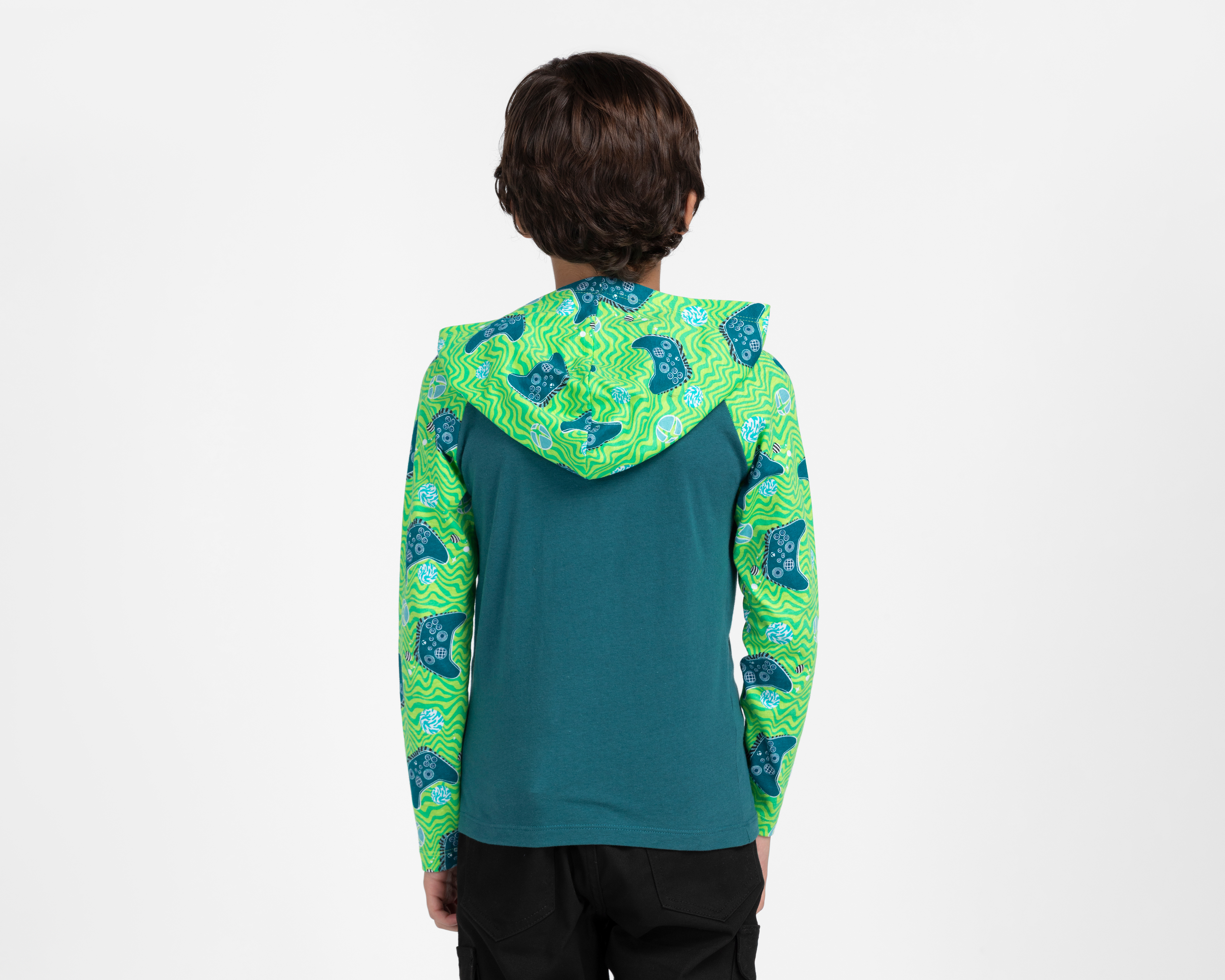 Foto 2 | Foto 2 | Playera con Capucha Verde Xbox para Niño