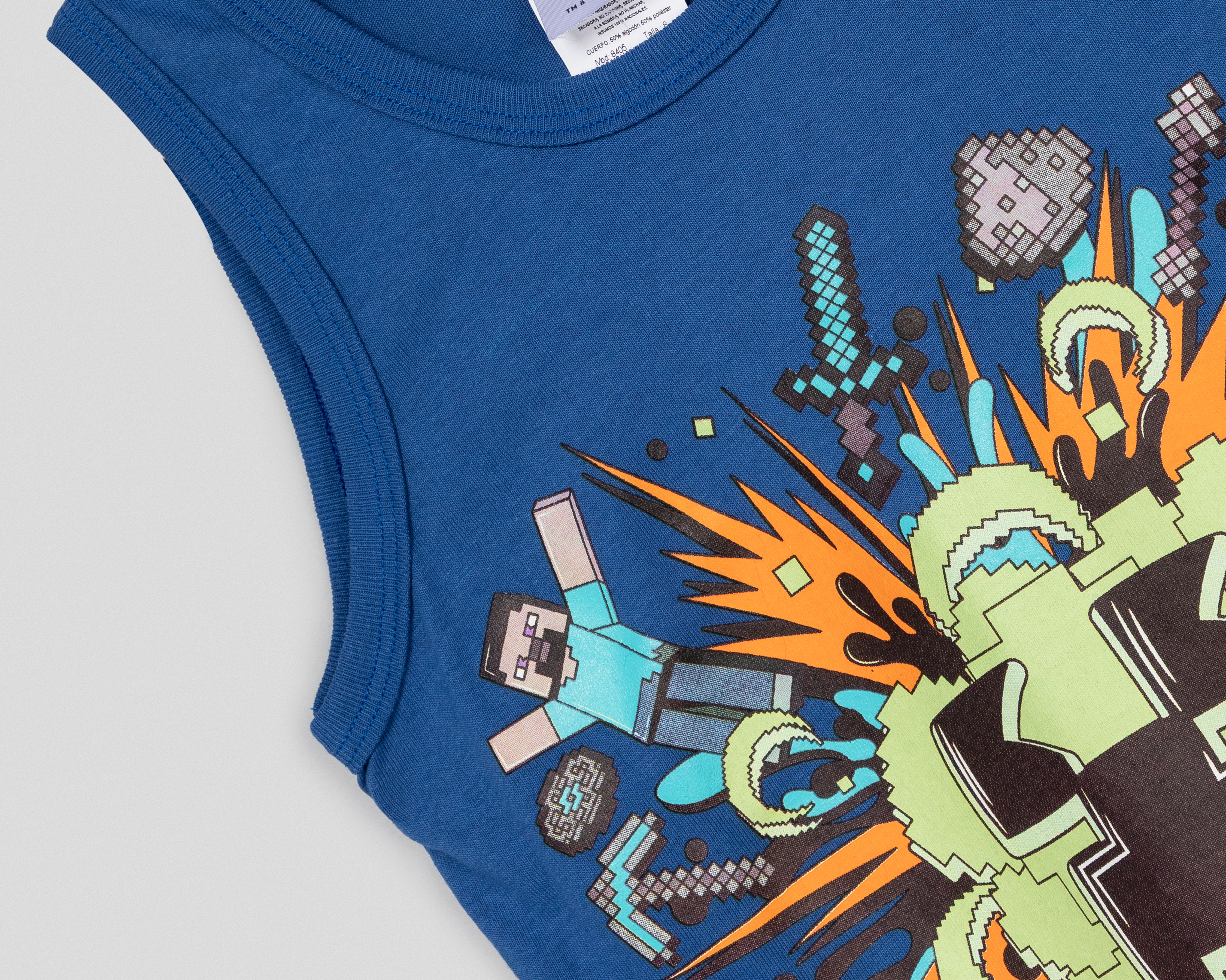 Foto 5 pulgar | Foto 4 | Camiseta Minecraft para Niño 2 Piezas