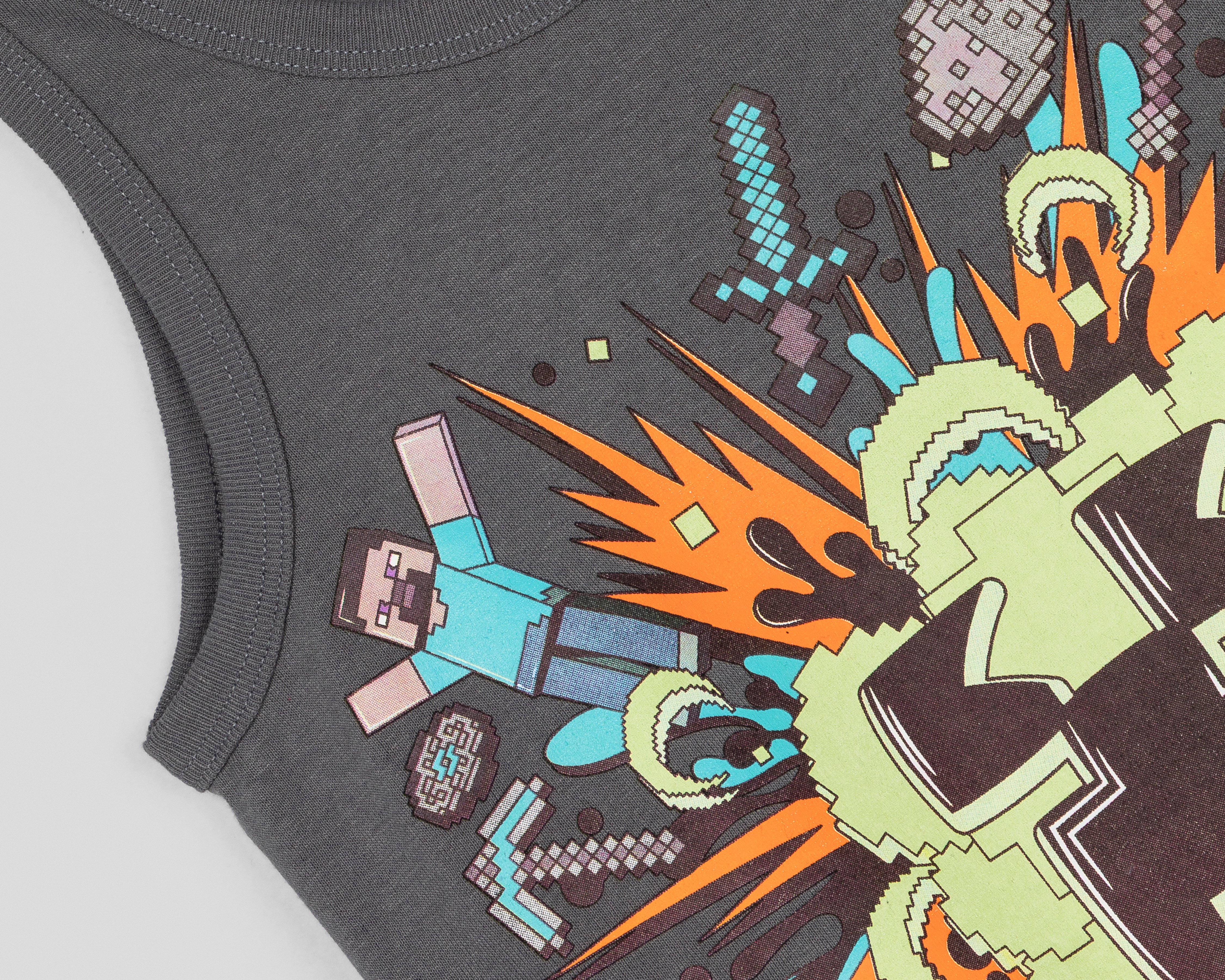 Foto 5 pulgar | Foto 4 | Camiseta Minecraft para Niño 2 Piezas