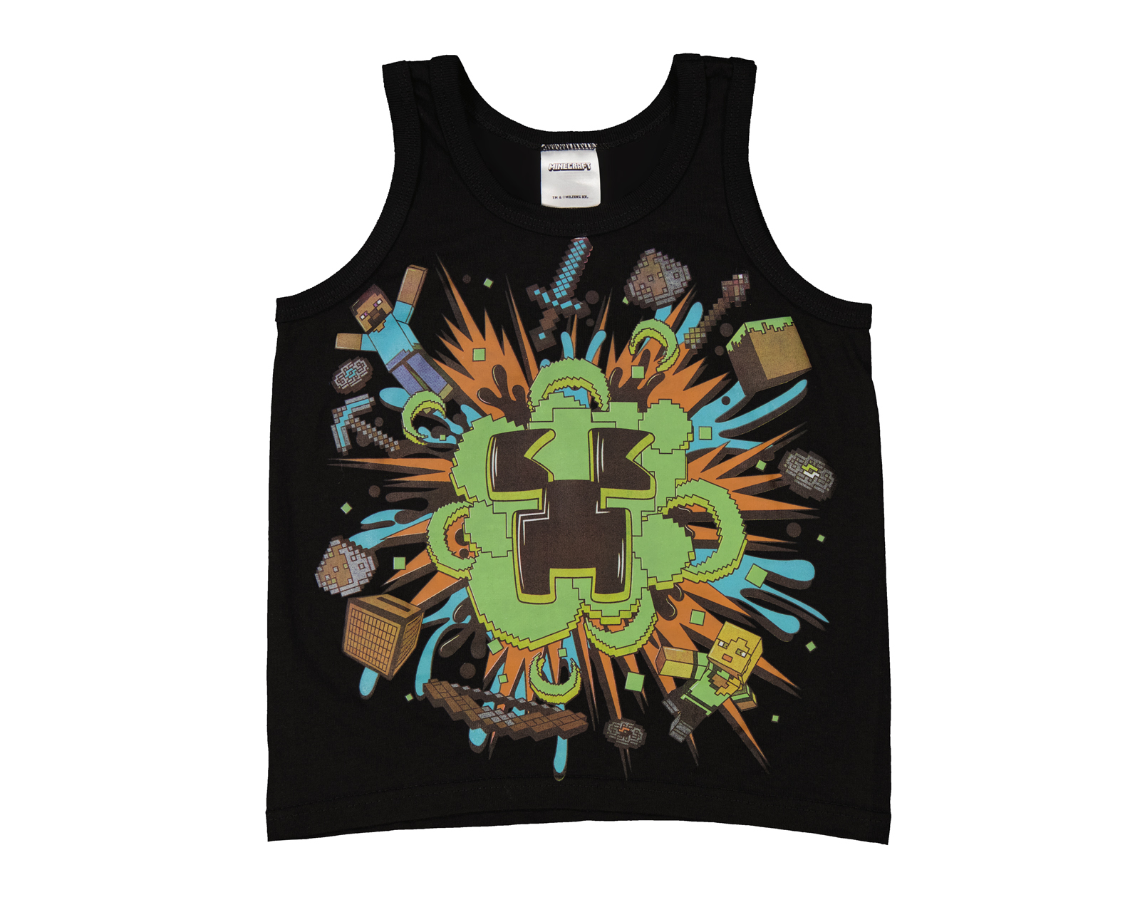Foto 5 pulgar | Foto 4 | Camiseta Minecraft para Niño 2 Piezas