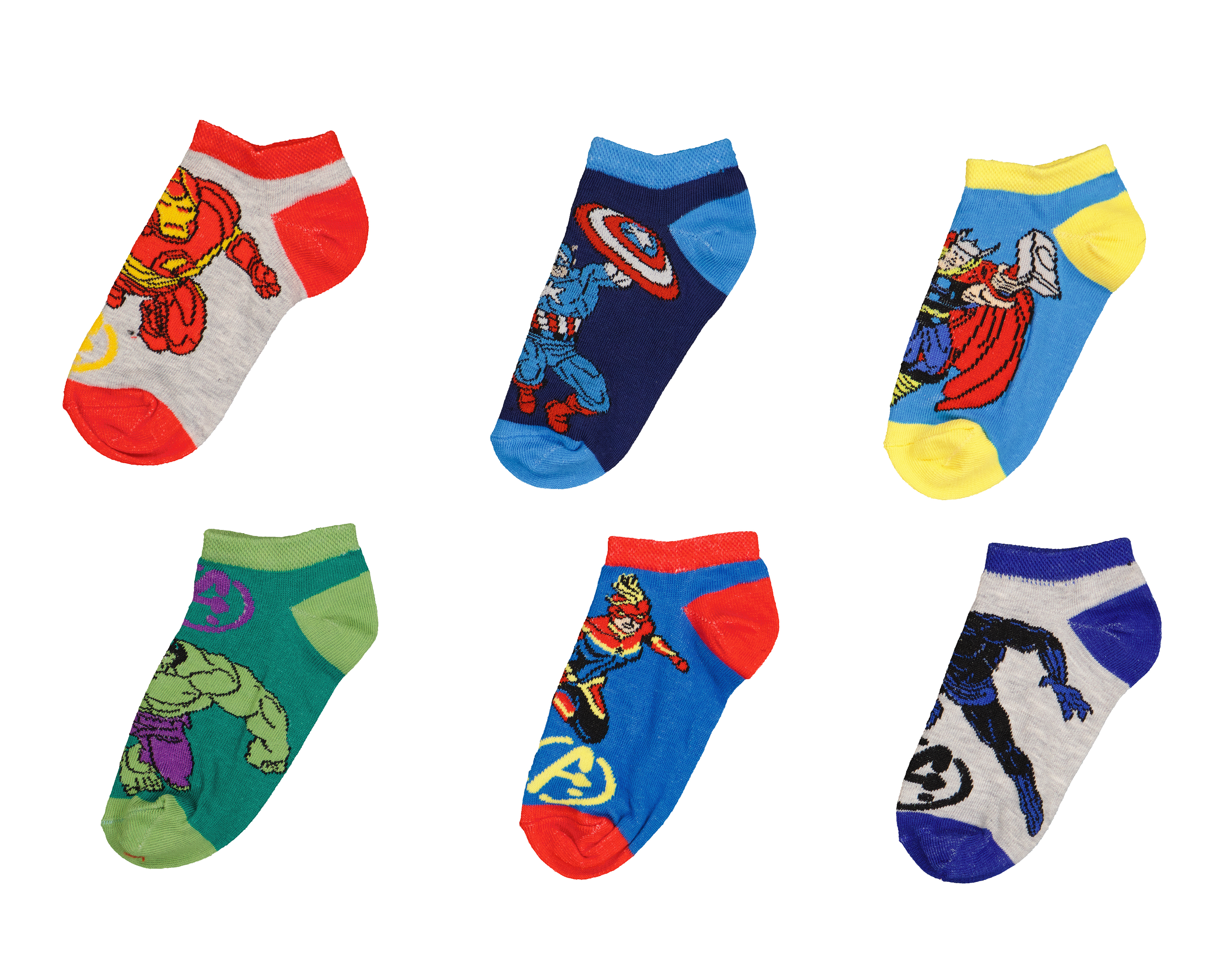 Foto 2 pulgar | Foto 1 | Calcetines Marvel para Niño 6 Pares