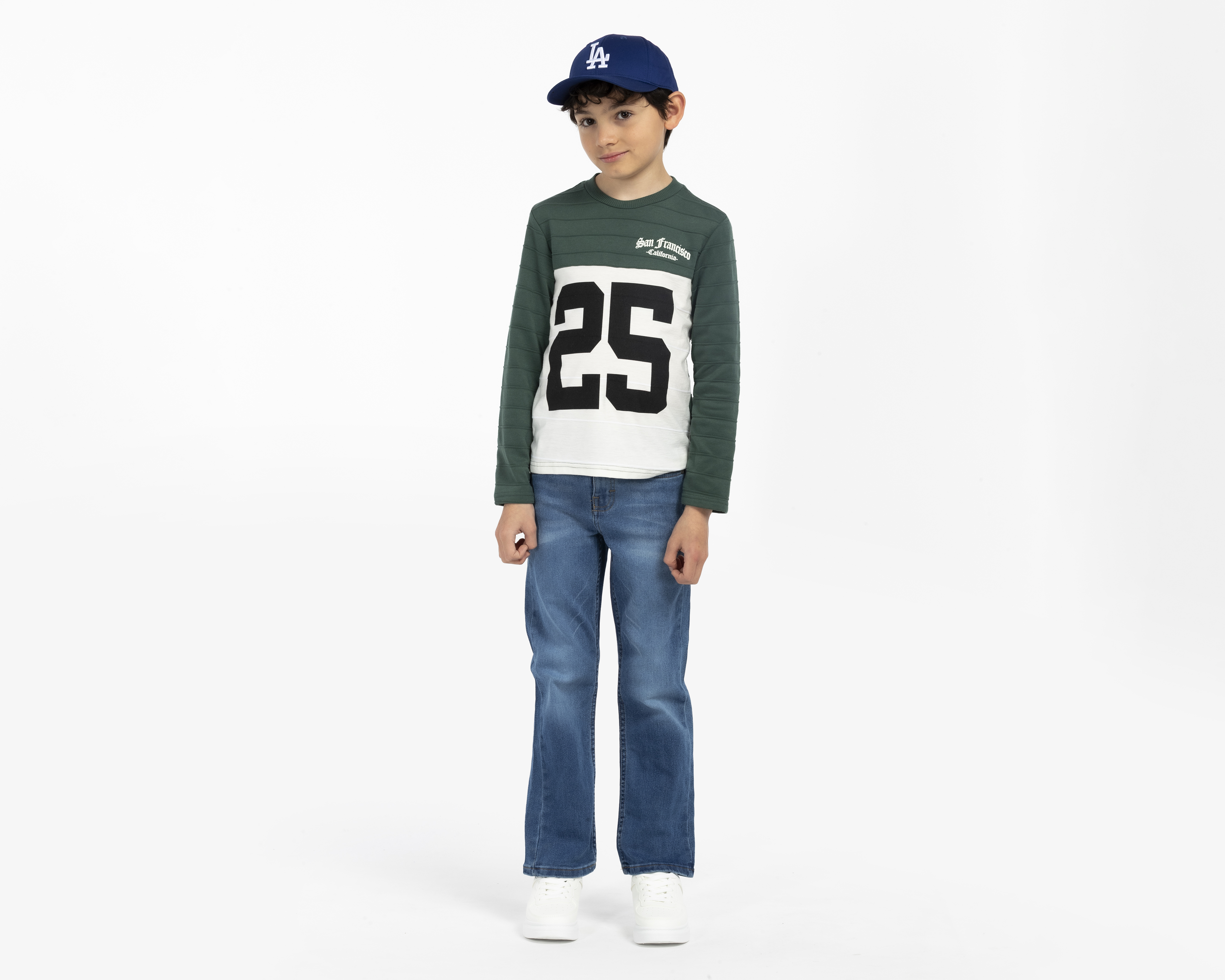 Foto 3 pulgar | Foto 2 | Playera Manga Larga Verde Refill Juvenil