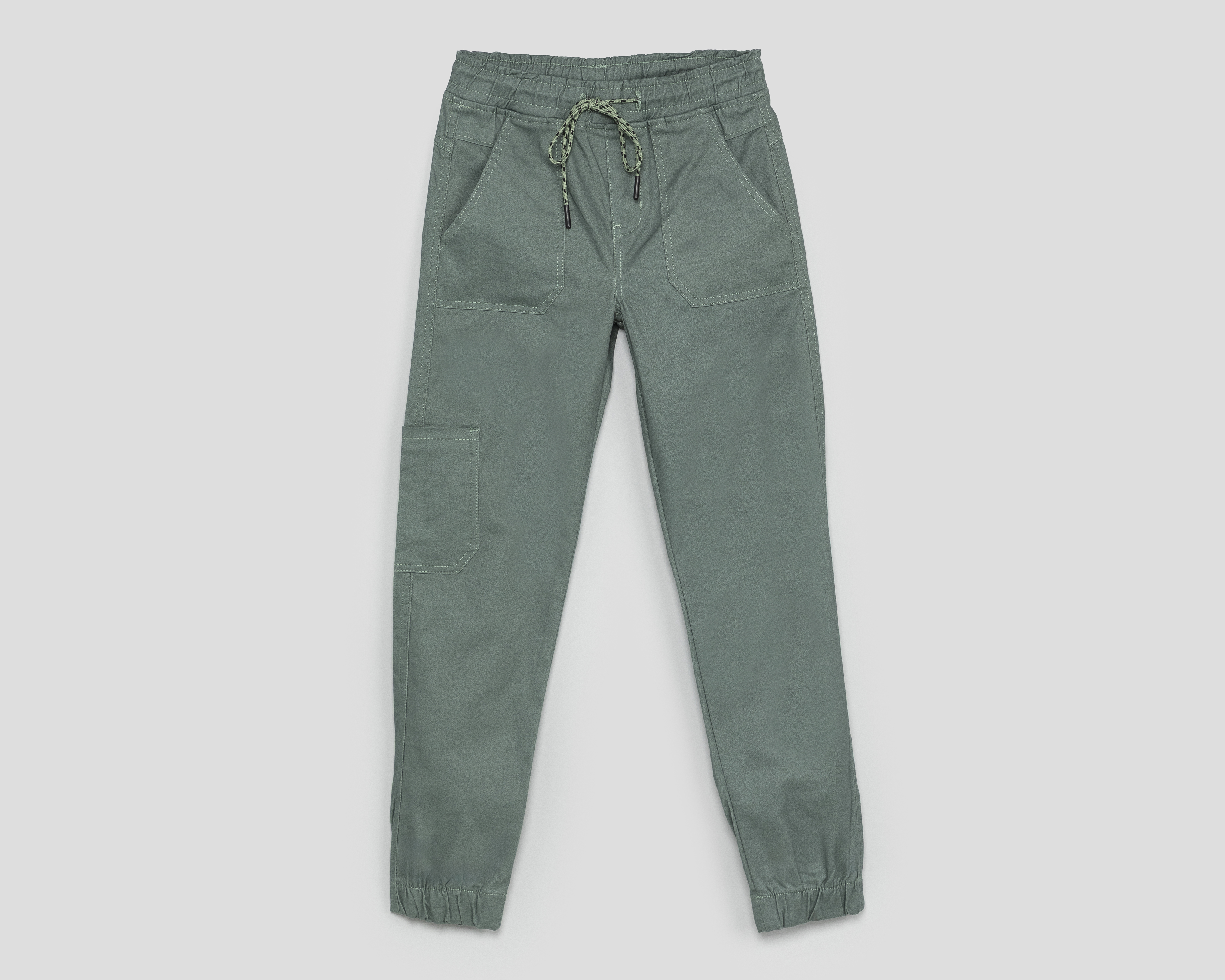 Foto 2 pulgar | Foto 1 | Pantalón de Gabardina Refill Gris Juvenil