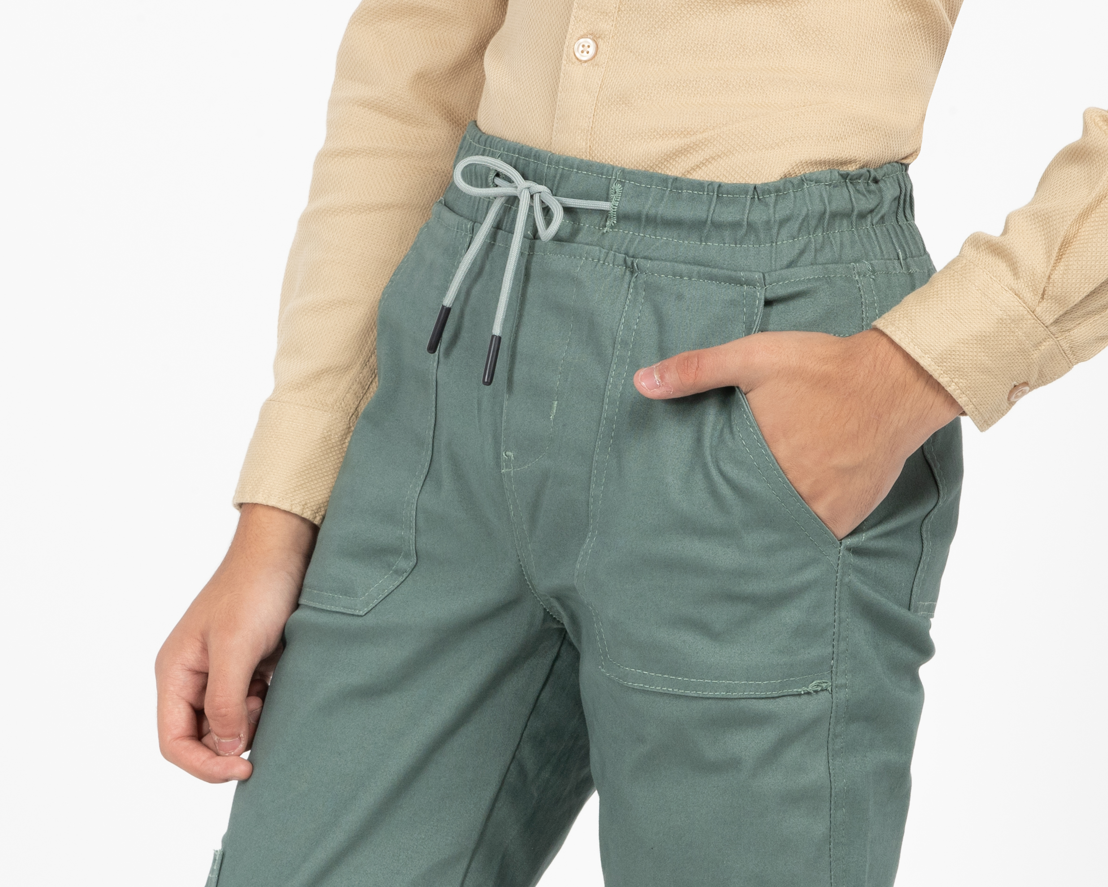 Foto 5 pulgar | Foto 4 | Pantalón de Gabardina Refill Gris Juvenil