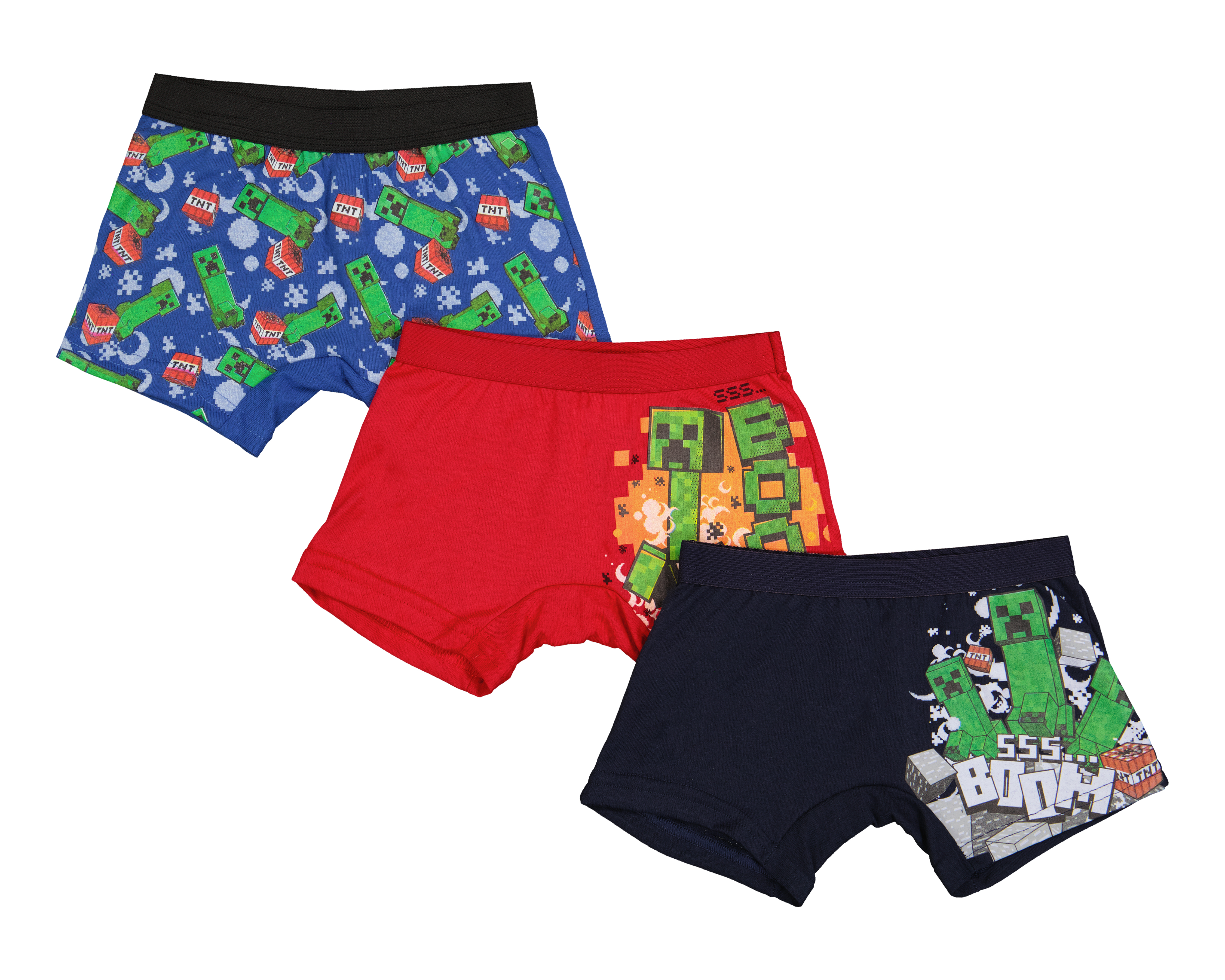 Foto 2 pulgar | Foto 1 | Bóxer Minecraft para Niño 3 Piezas