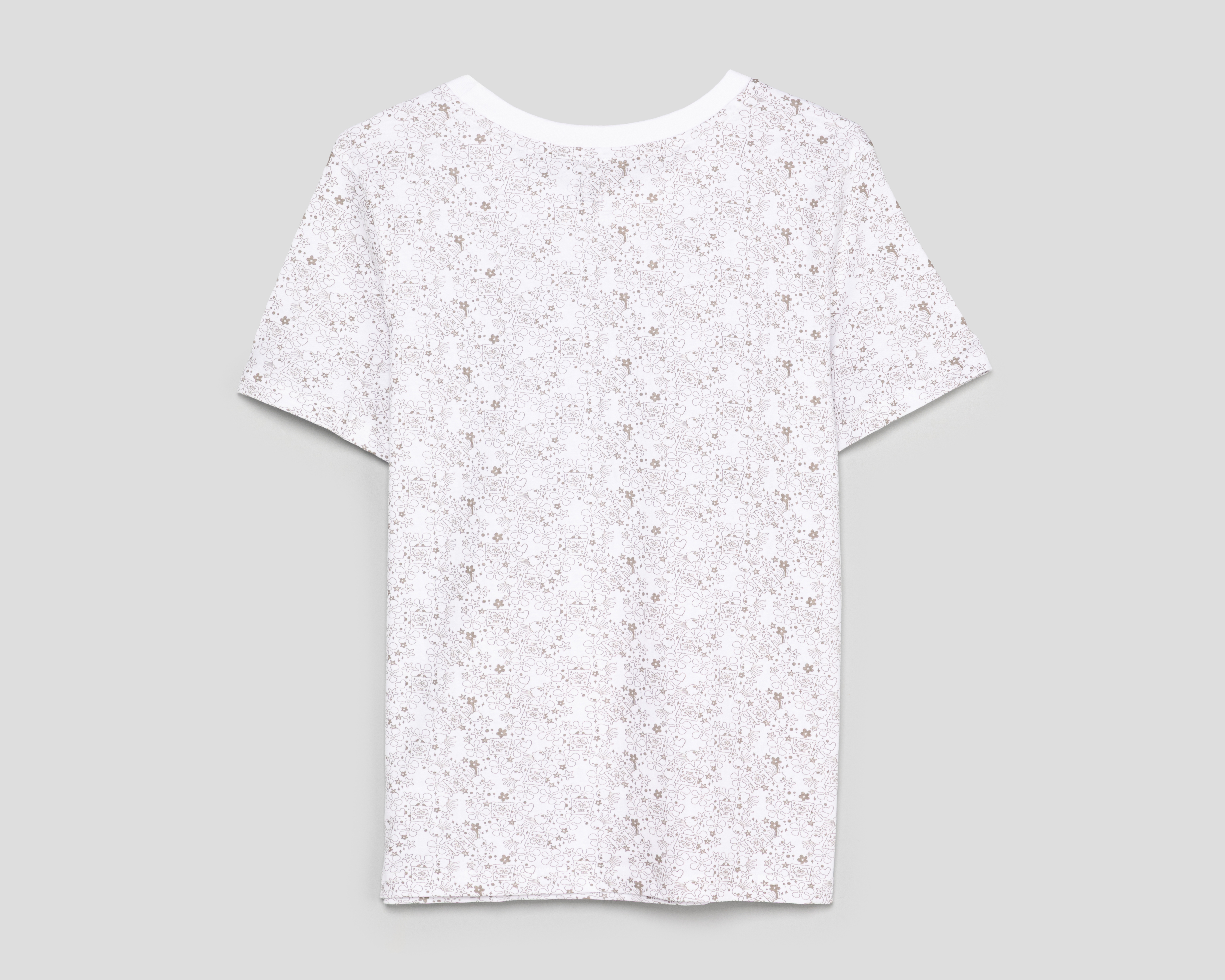 Foto 3 pulgar | Foto 2 | Playera de Cuello Redondo Blanca Bob Esponja Juvenil