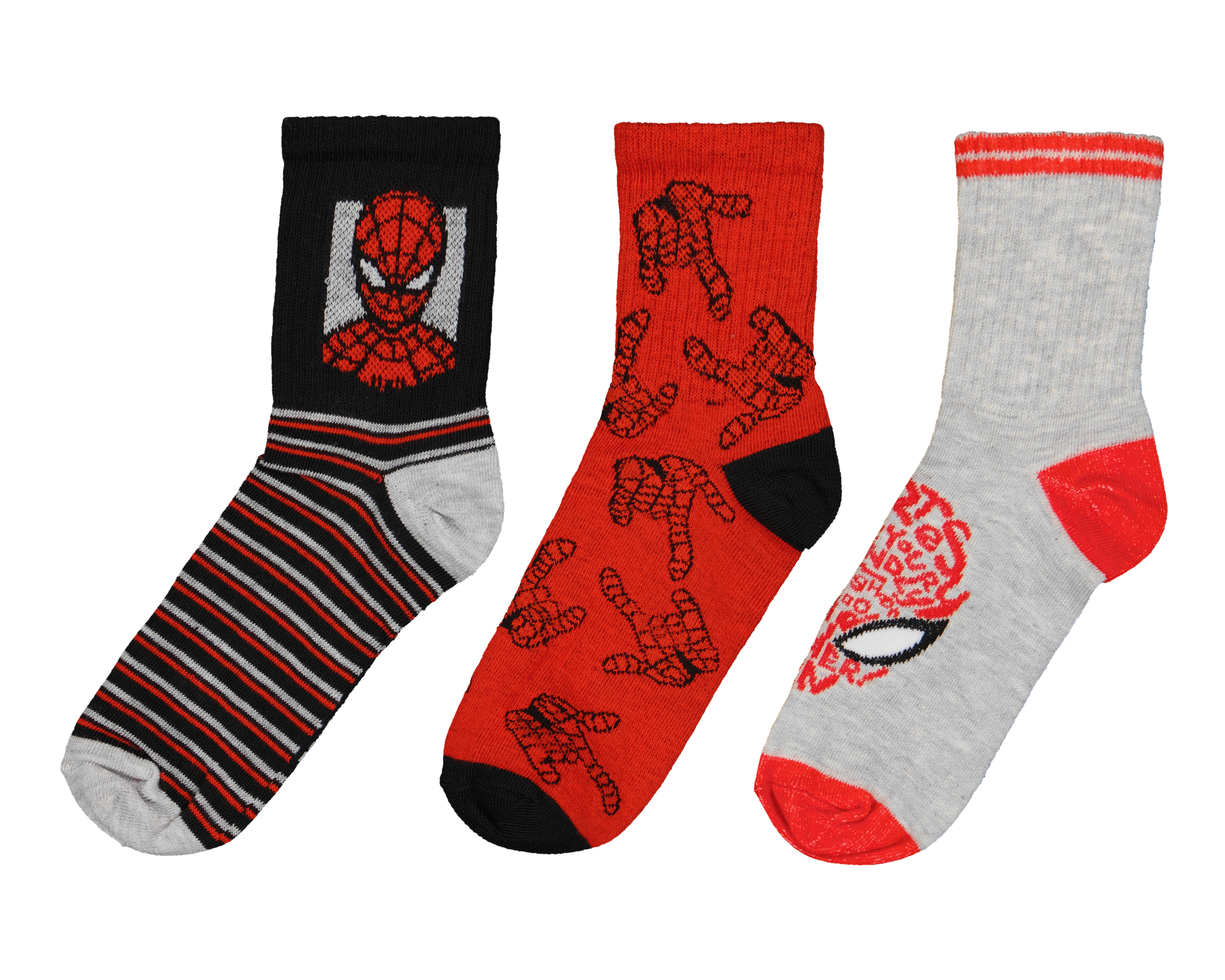 Foto 2 pulgar | Foto 1 | Calcetas Marvel Spider-Man para Niño 3 Pares