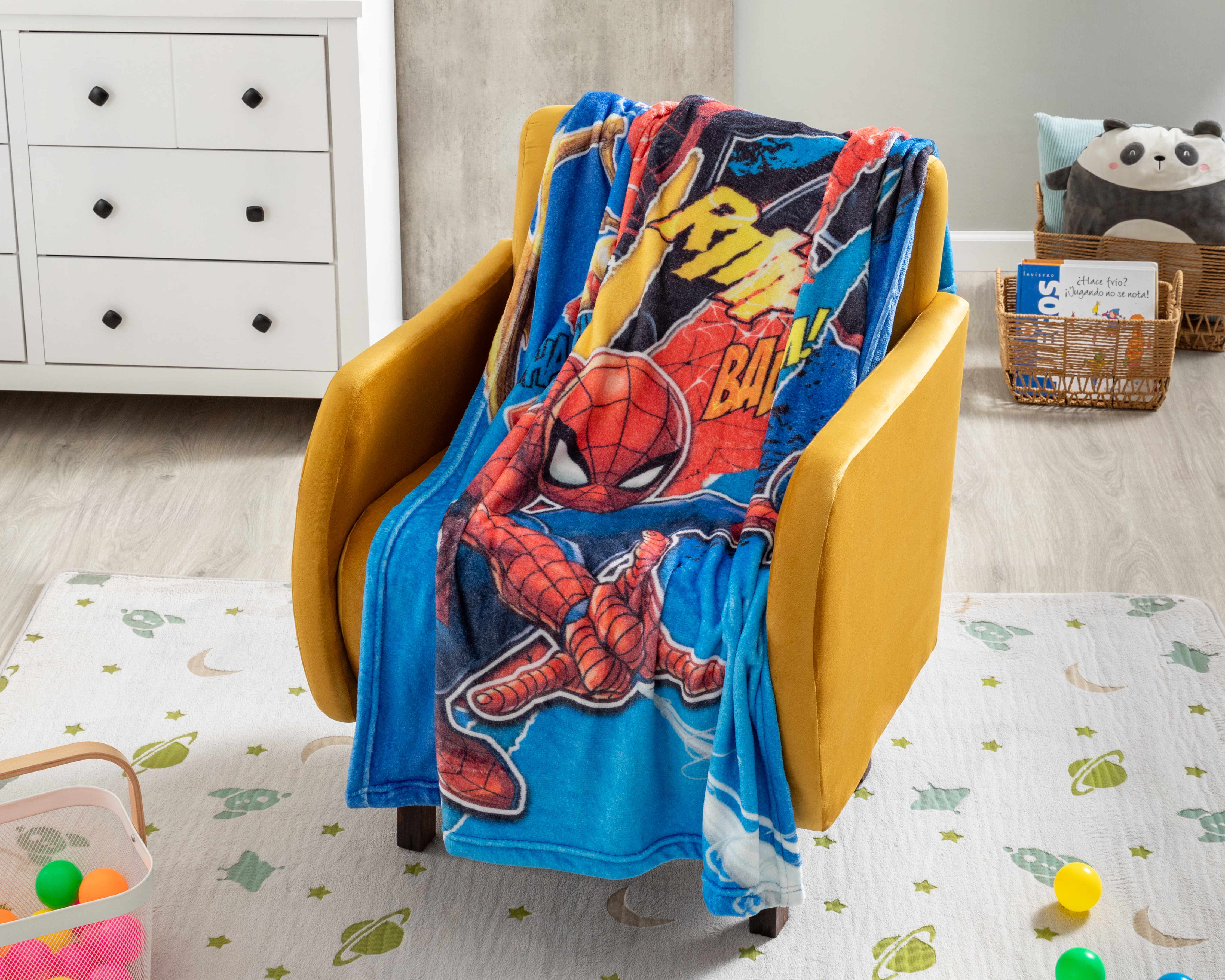 Frazada Individual Marvel Spider-Man Spider Batalla Estampado