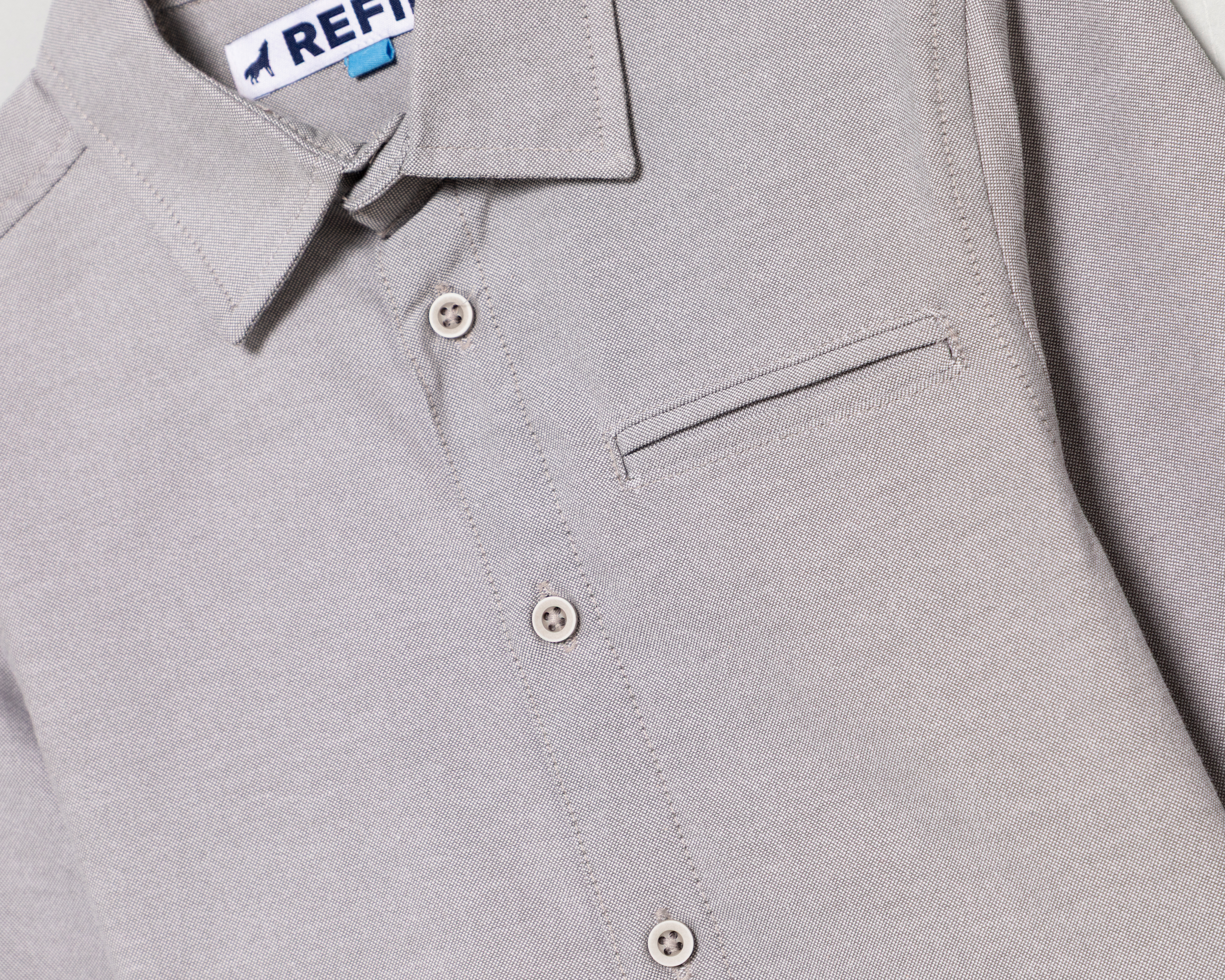 Foto 4 pulgar | Foto 3 | Camisa de Cuello Americano Gris Refill para Niño