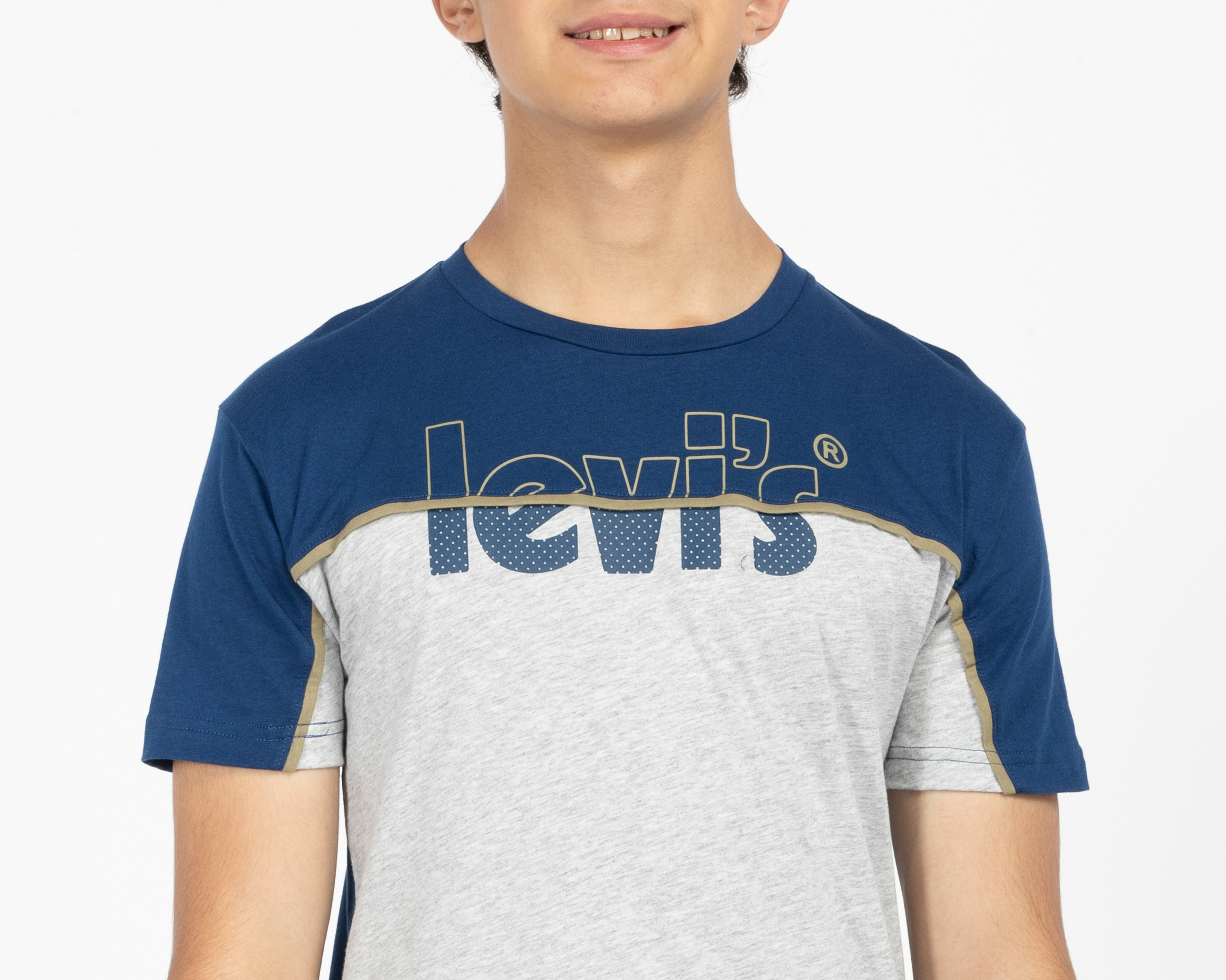 Foto 4 | Foto 4 | Playera de Cuello Redondo Azul Levi's Juvenil