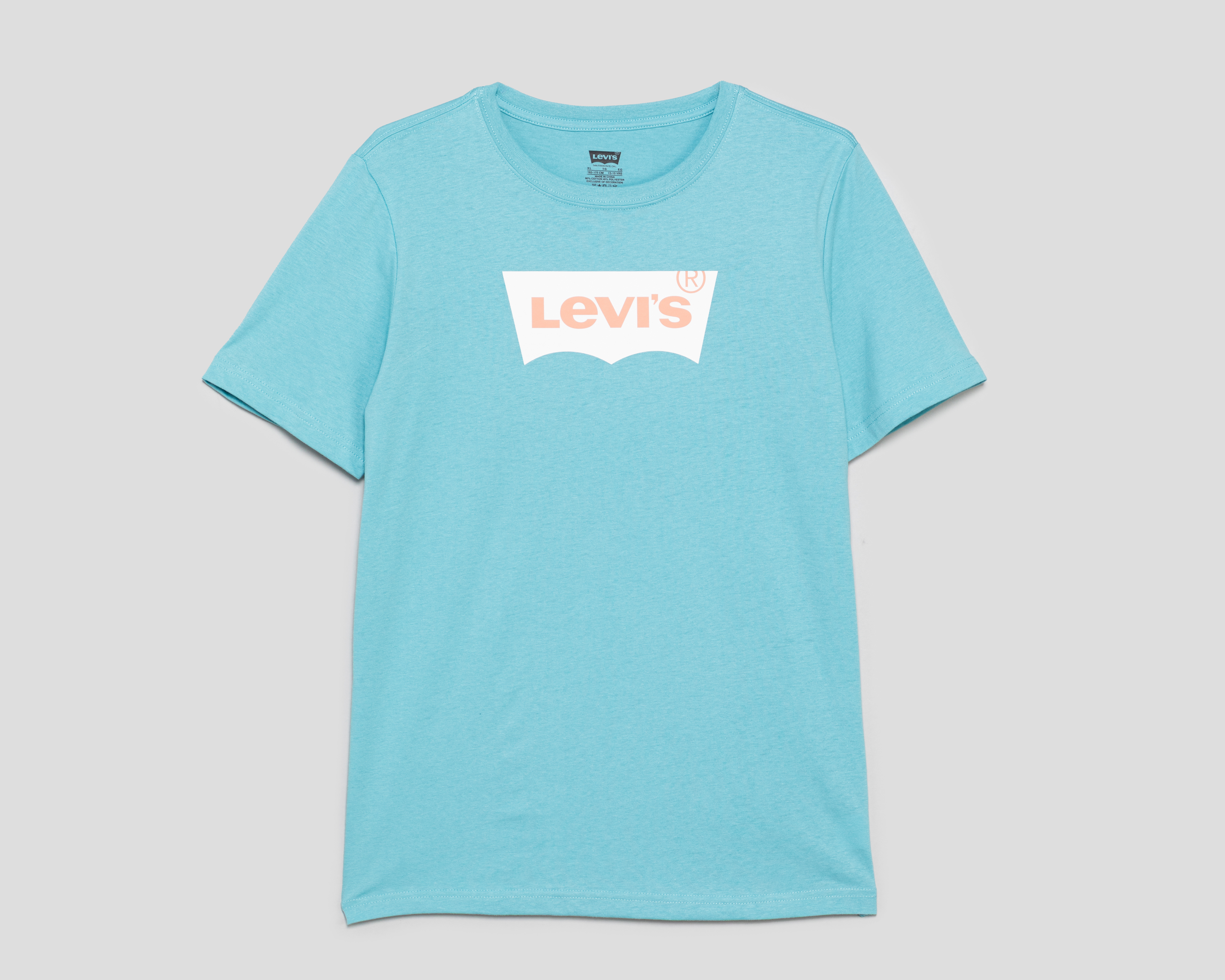 Foto 2 pulgar | Foto 1 | Playera de Cuello Redondo Azul Levi's Juvenil