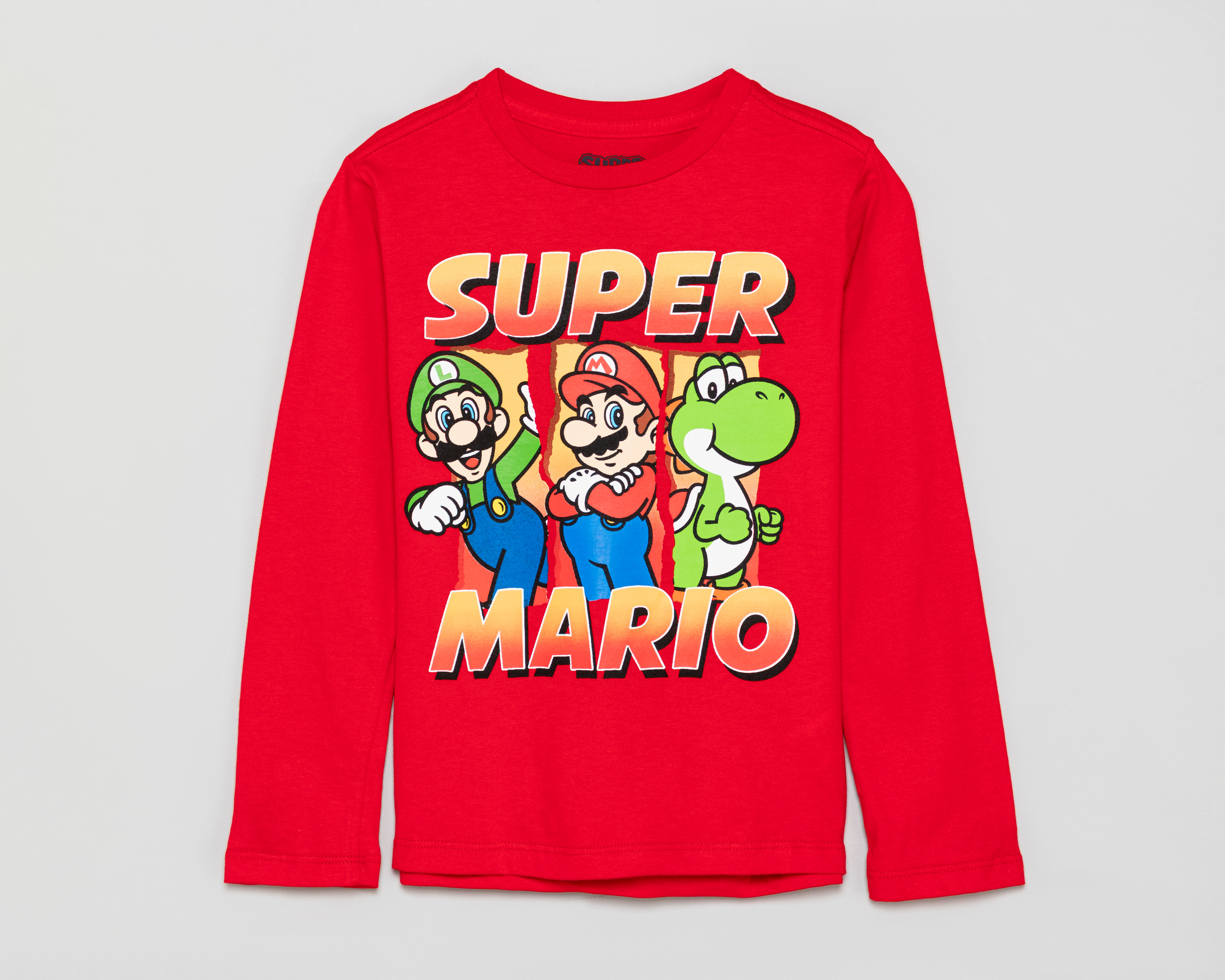 Foto 2 pulgar | Foto 1 | Playera Manga Larga Roja Mario Bros para Niño