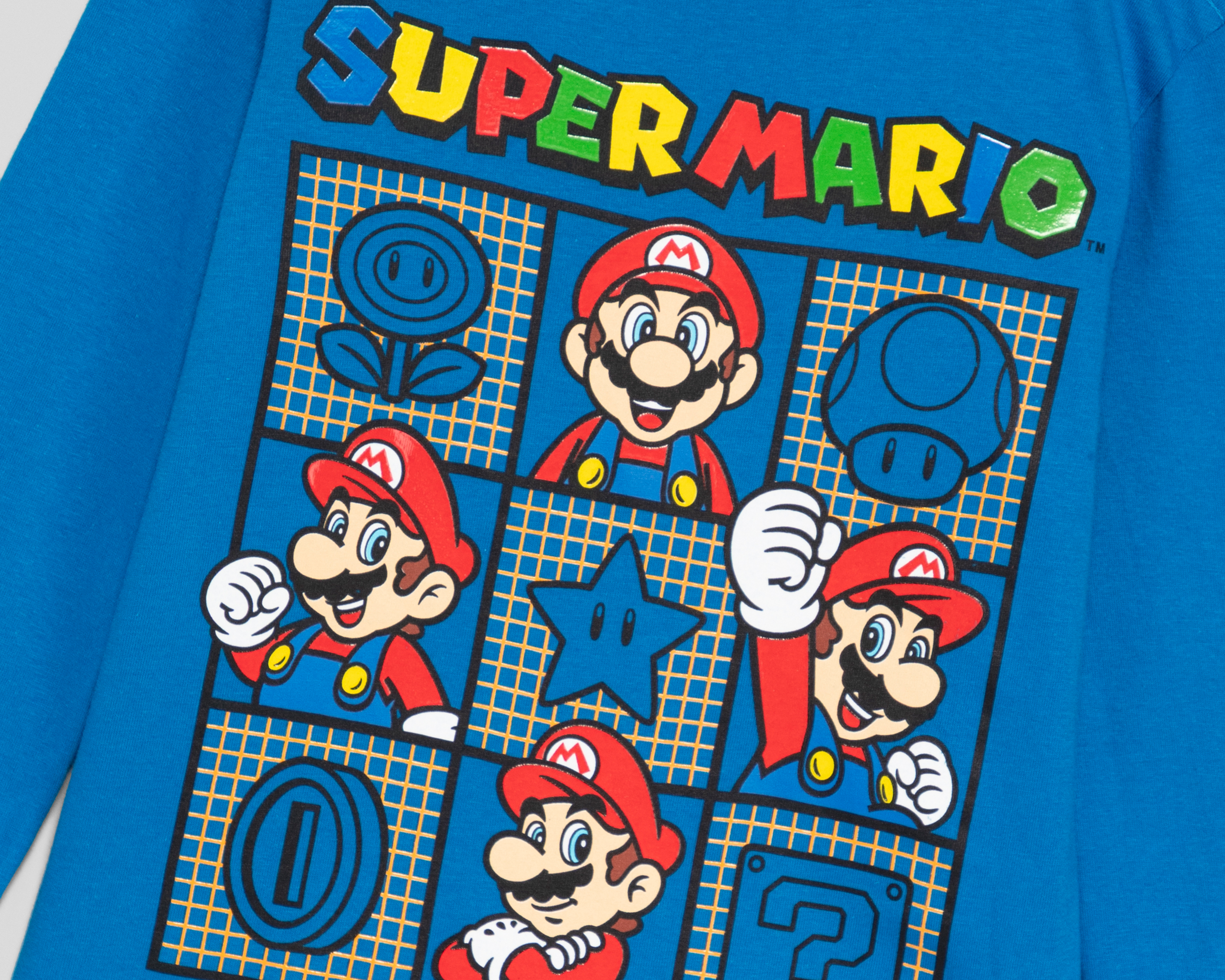 Foto 4 pulgar | Foto 3 | Playera Manga Larga Azul Mario Bros Juvenil