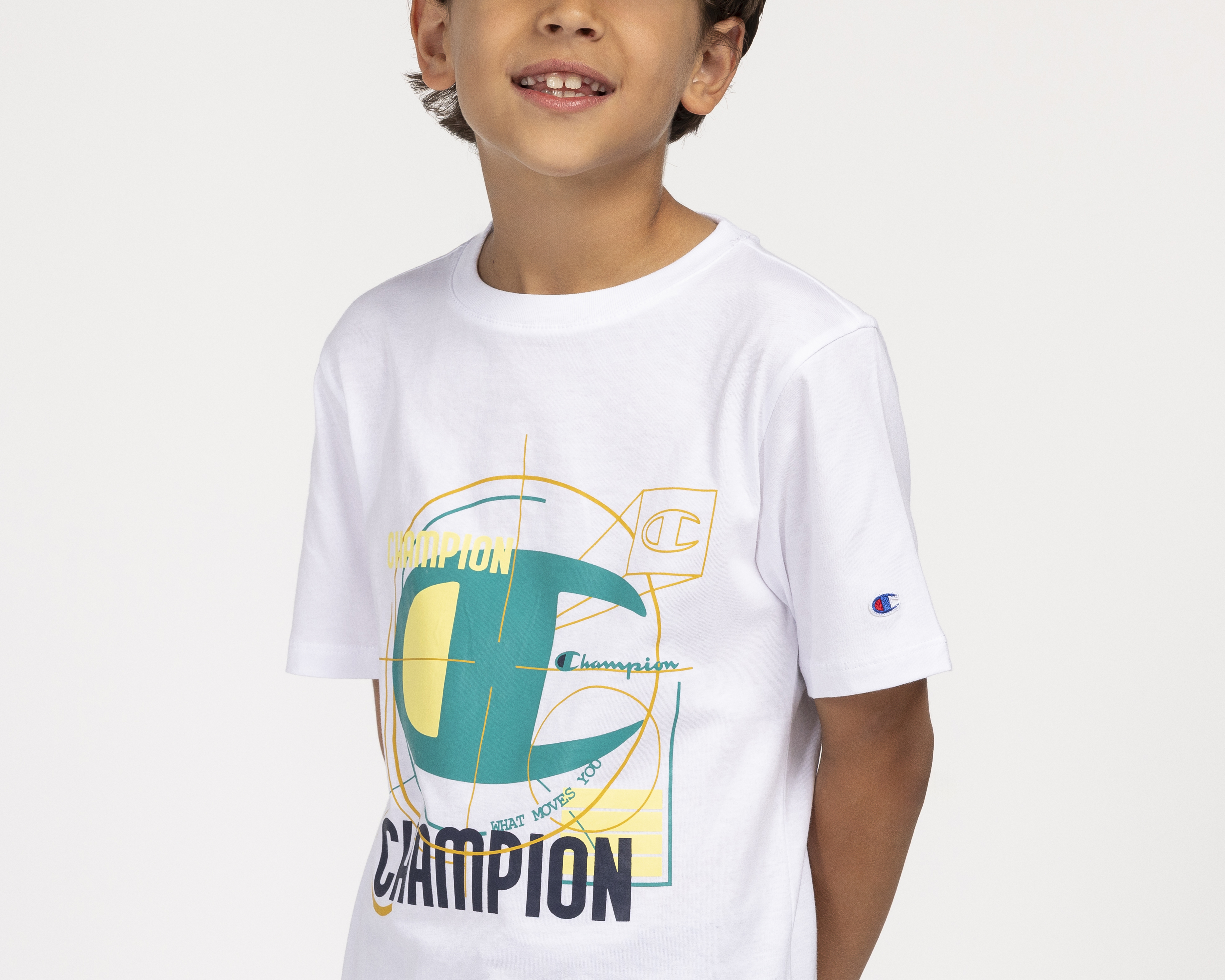 Foto 4 | Foto 4 | Playera de Cuello Redondo Blanca Champion Juvenil