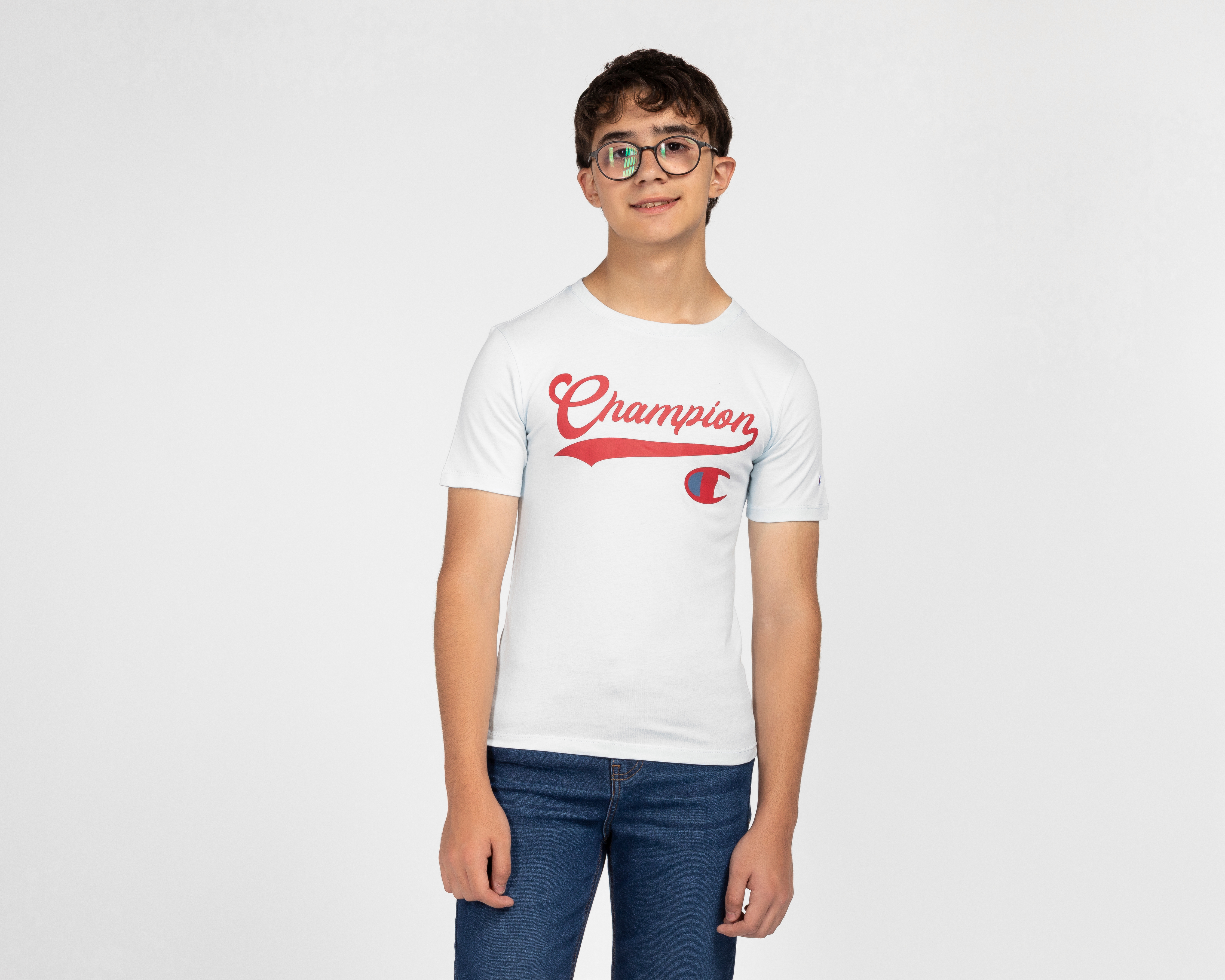 Playera de Cuello Redondo Azul Champion Juvenil