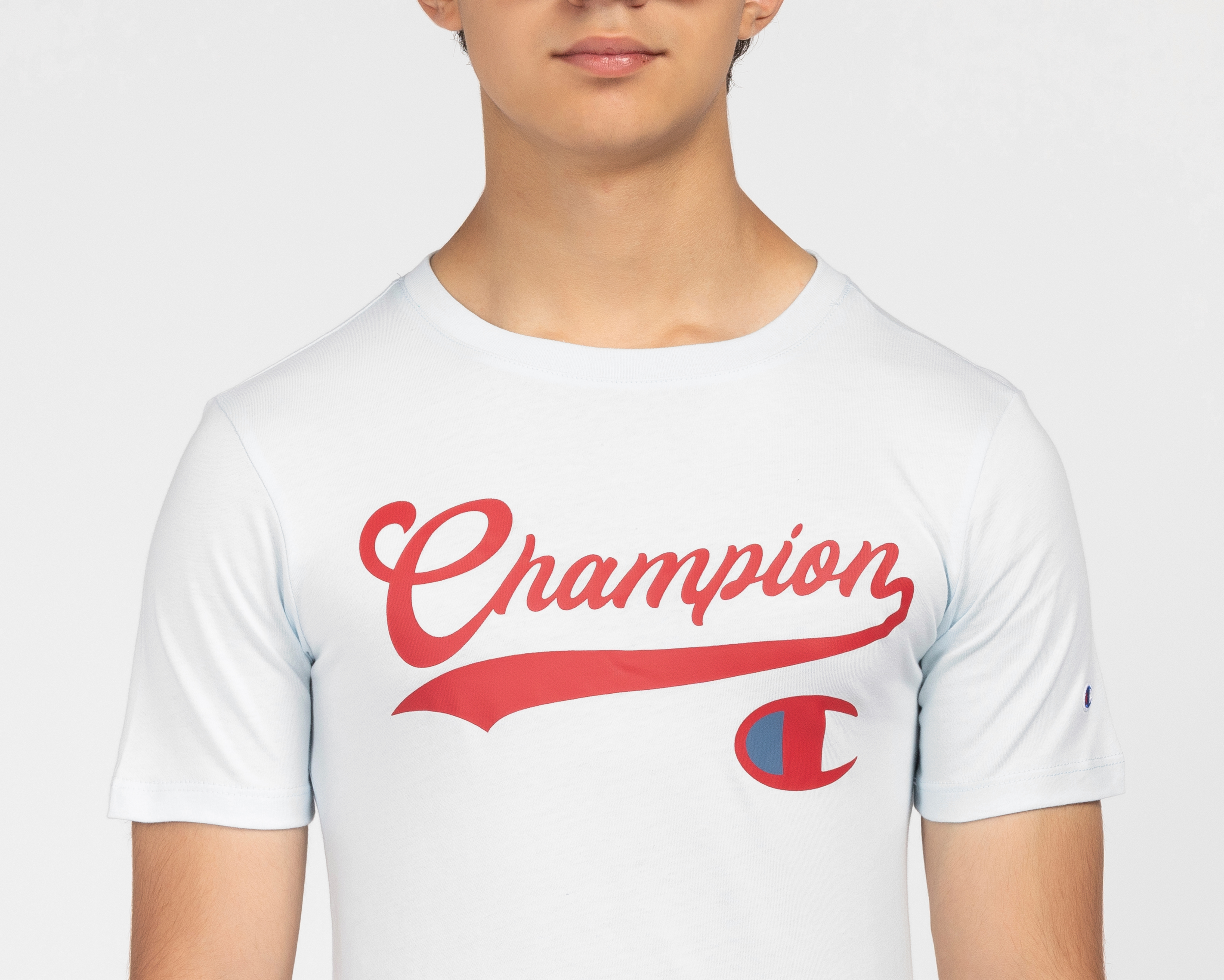 Foto 4 | Foto 4 | Playera de Cuello Redondo Azul Champion Juvenil