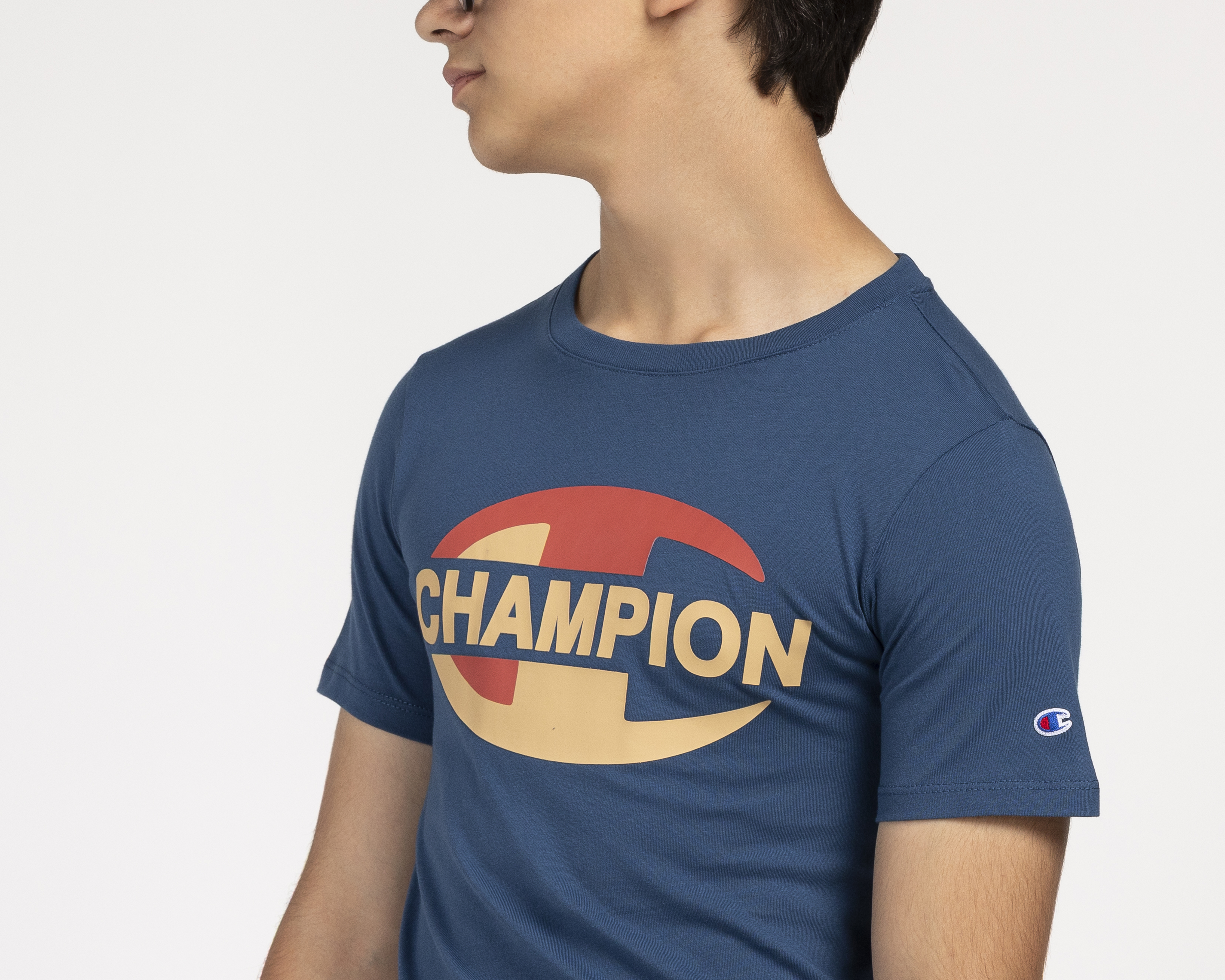 Foto 4 | Foto 4 | Playera de Cuello Redondo Azul Champion Juvenil
