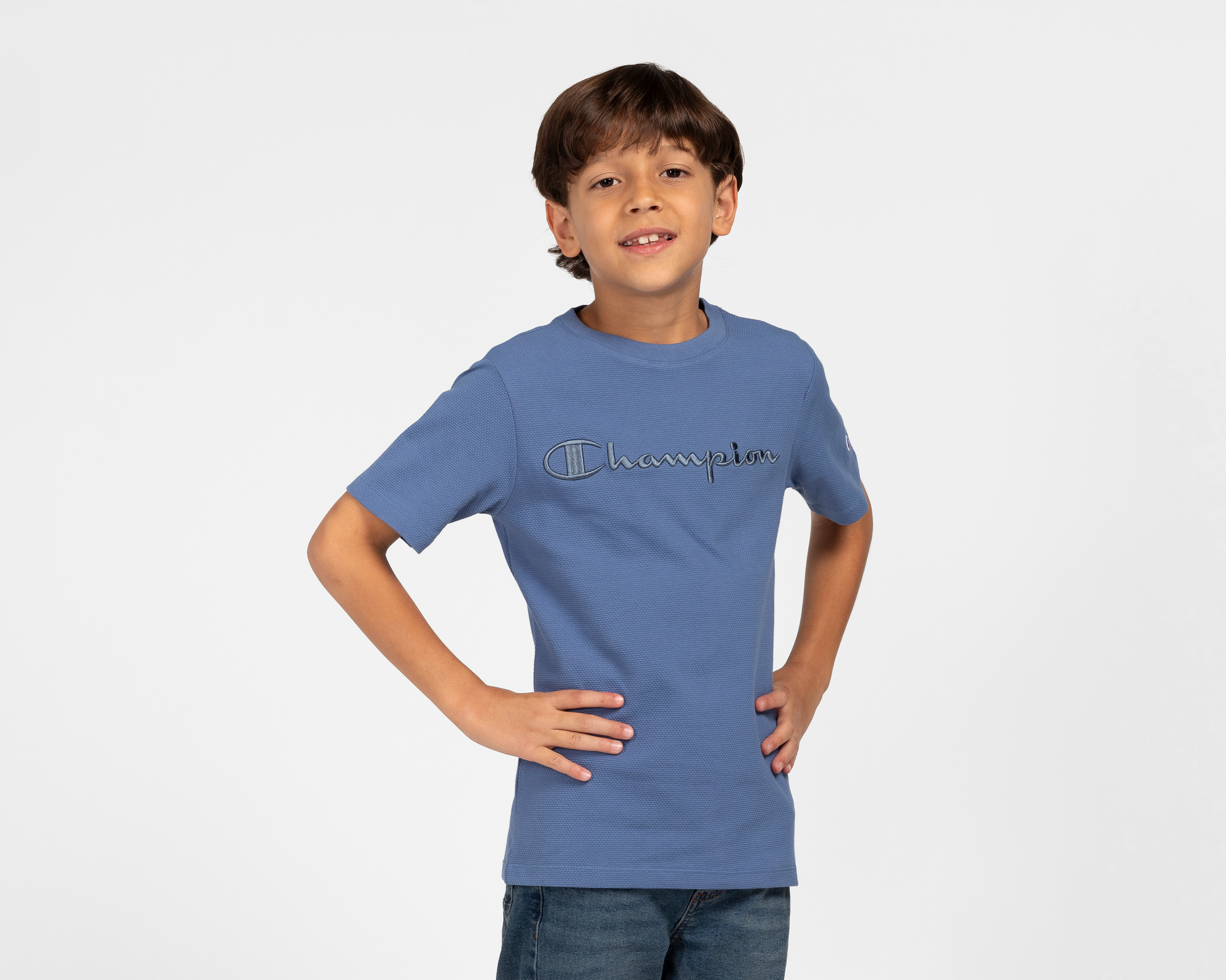 Playera de Cuello Redondo Azul Champion Juvenil