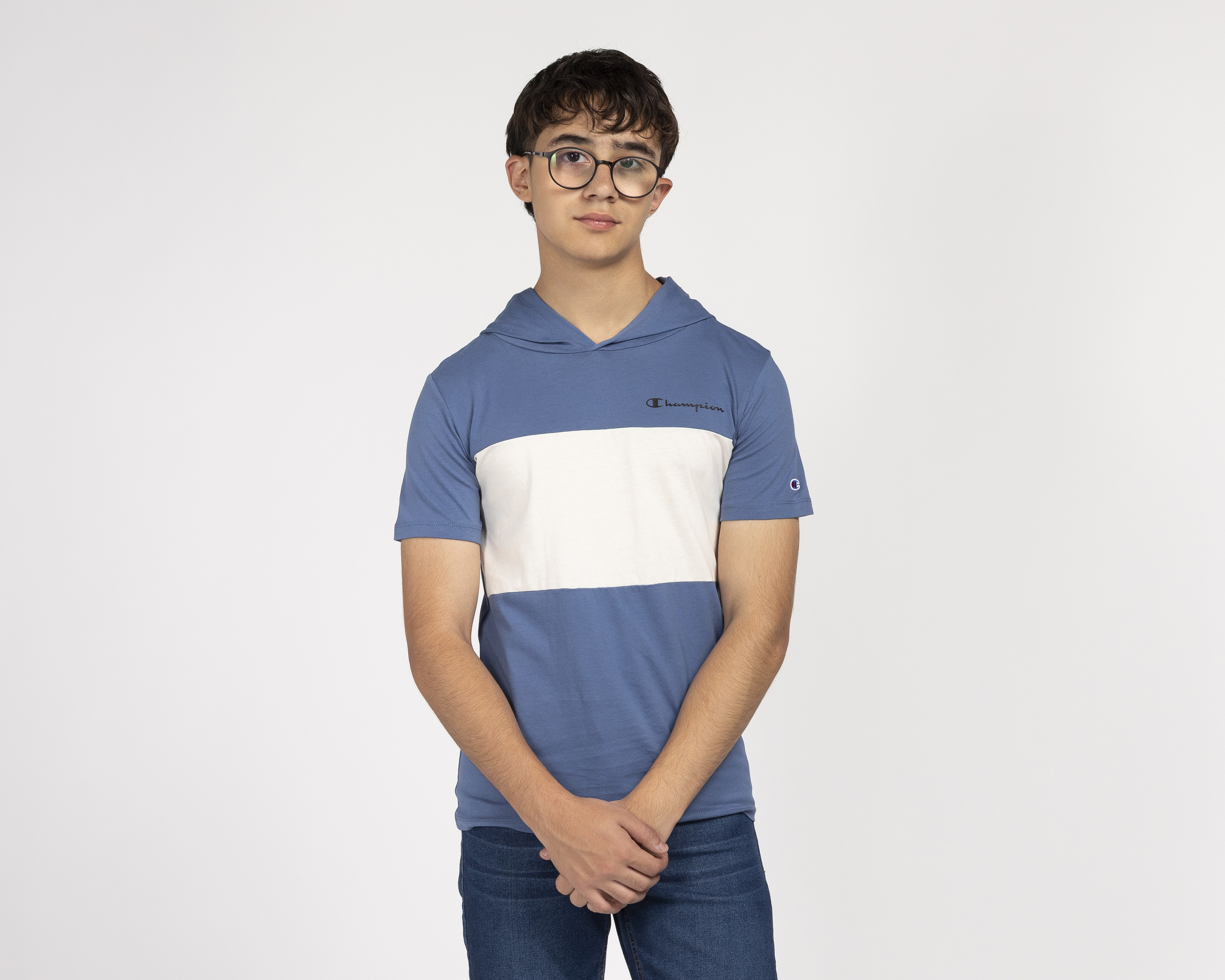 Playera de Cuello Redondo Azul Champion Juvenil