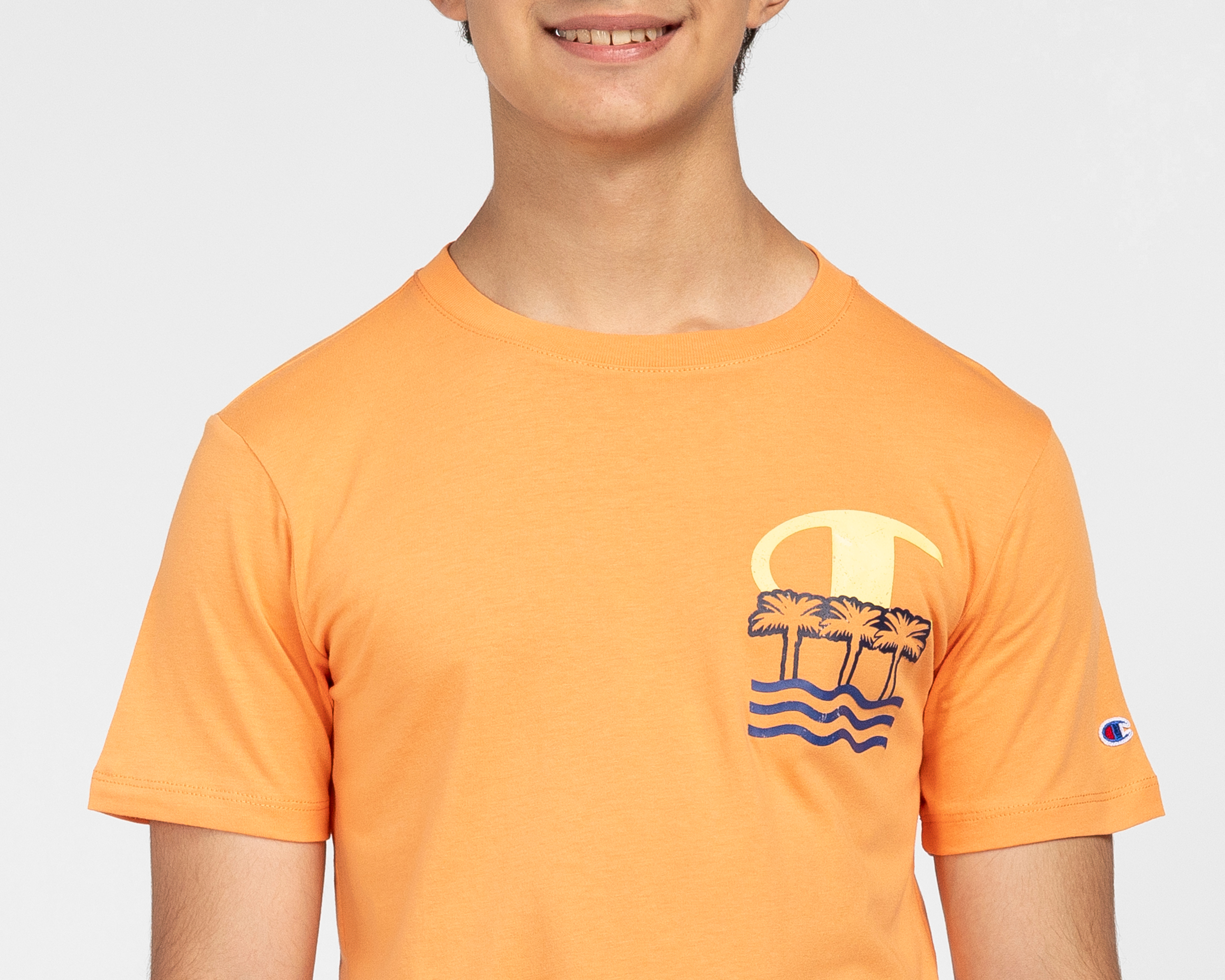 Foto 4 | Foto 4 | Playera de Cuello Redondo Anaranjada Champion para Niño