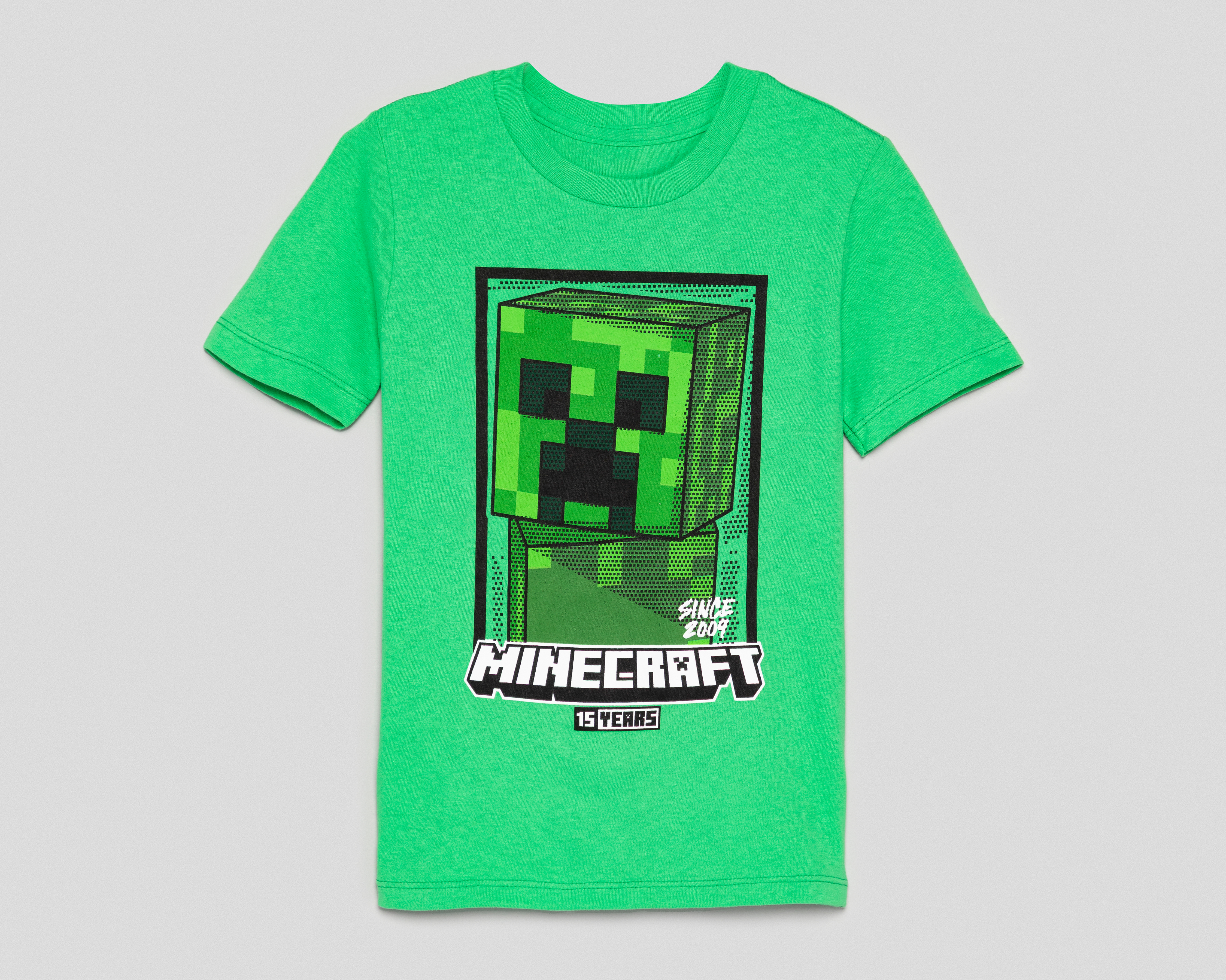 Foto 1 | Foto 1 | Playera de Cuello Redondo Verde Minecraft para Niño