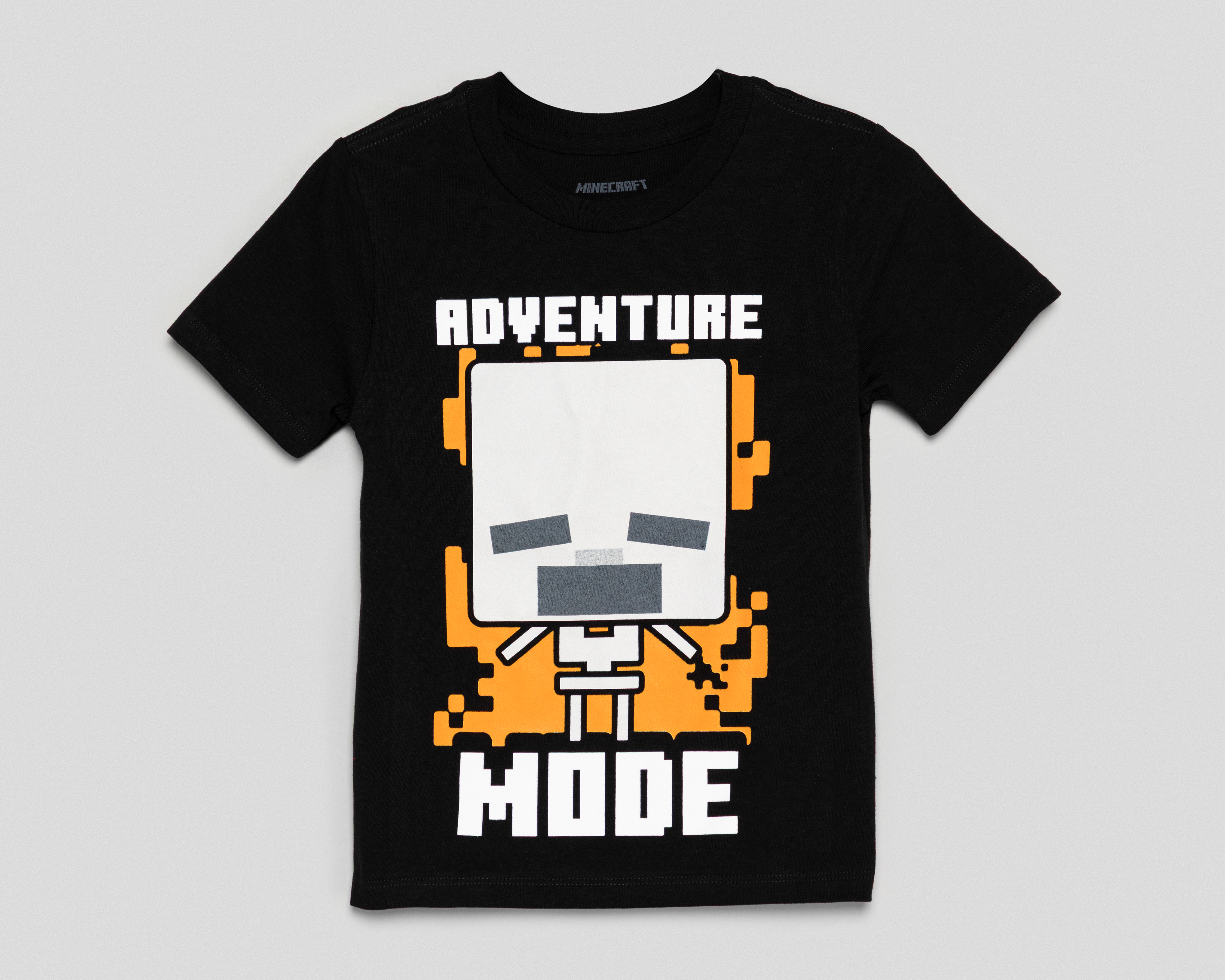 Foto 2 pulgar | Foto 1 | Playera de Cuello Redondo Negro Minecraft para Niño