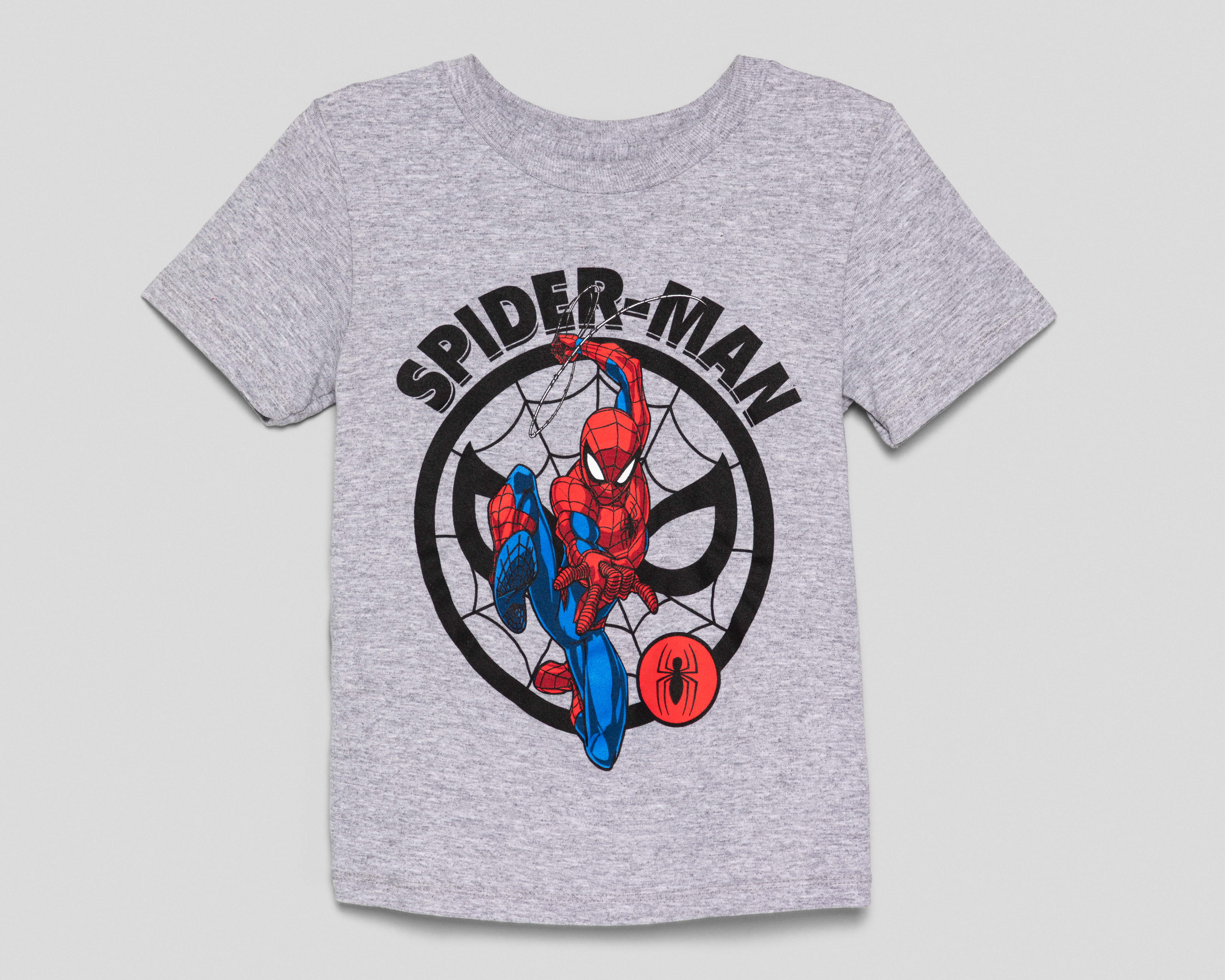 Playera de Cuello Redondo Gris Marvel Spider-Man para Niño
