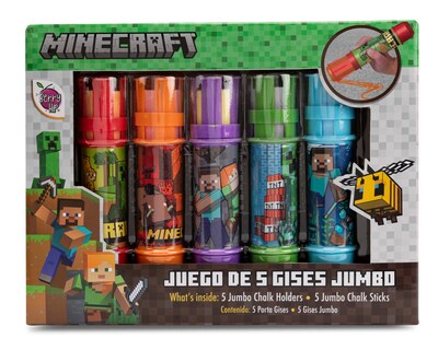 Foto 3 | Foto 3 | Juego de Gises Jumbo Minecraft 5 Piezas