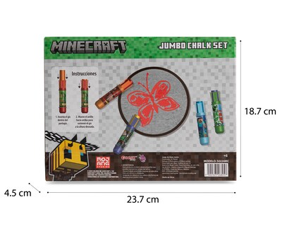 Foto 4 | Foto 4 | Juego de Gises Jumbo Minecraft 5 Piezas