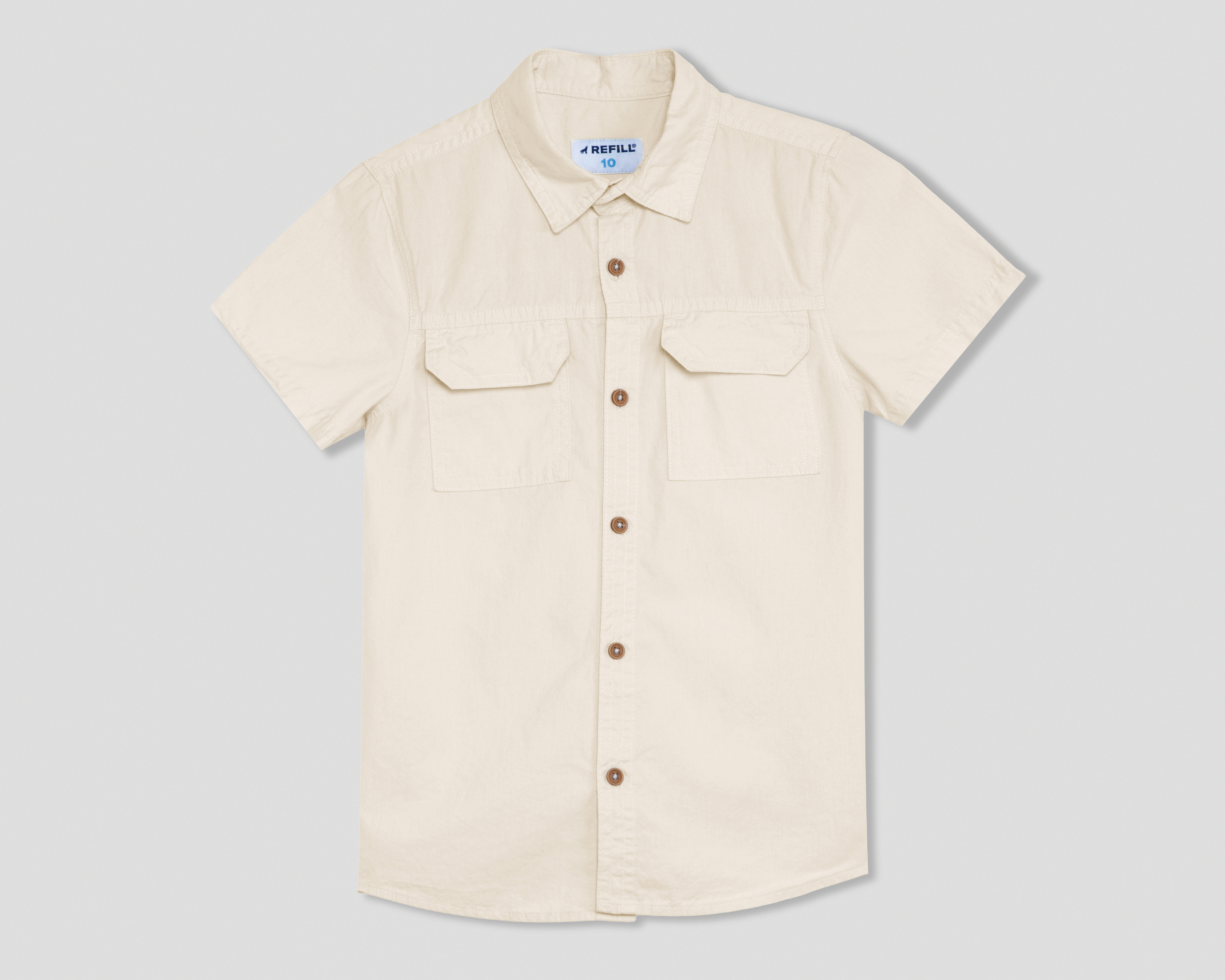 Foto 1 | Foto 1 | Camisa de Cuello Italiano Crema Refill para Niño