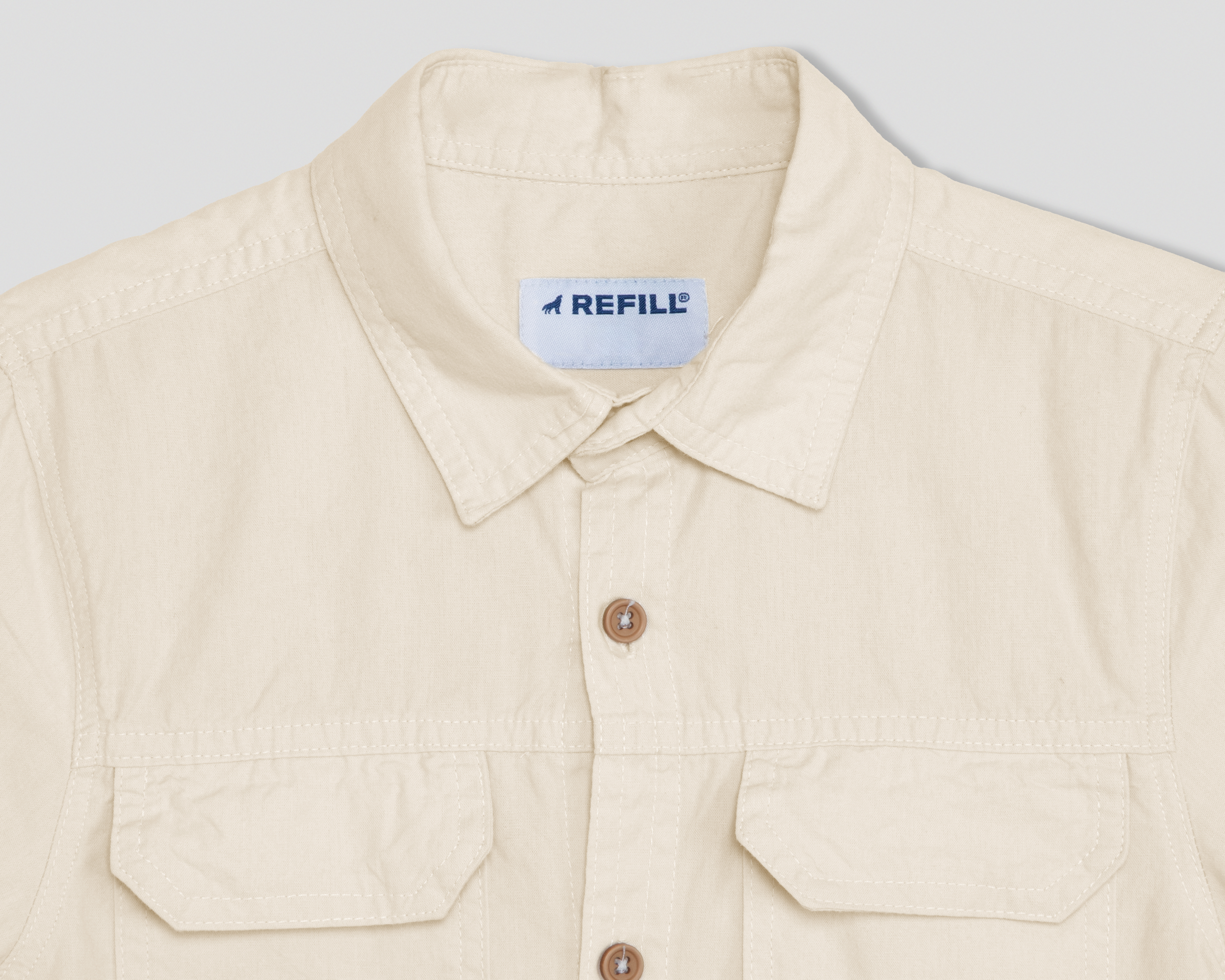 Foto 3 | Foto 3 | Camisa de Cuello Italiano Crema Refill para Niño