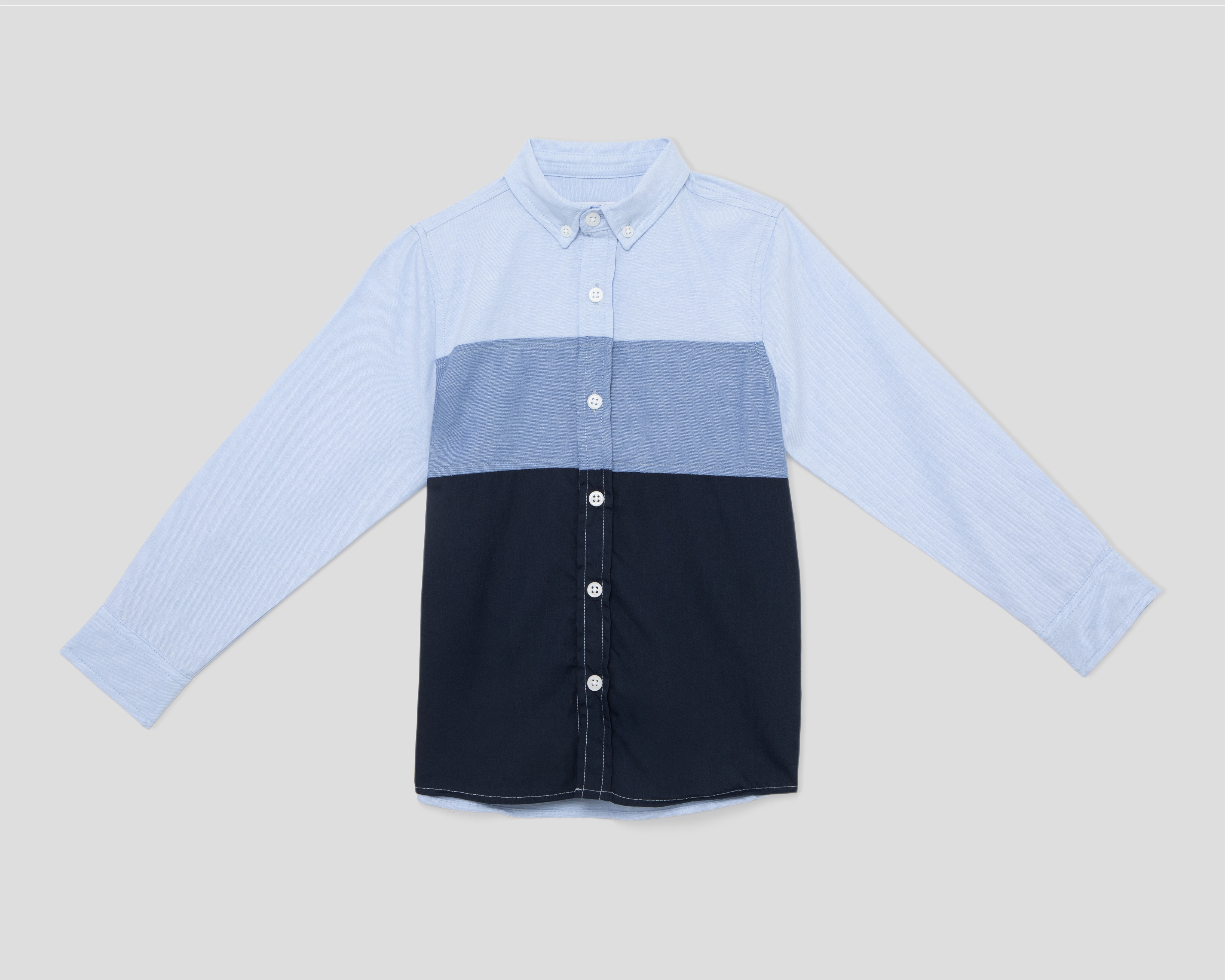 Foto 2 pulgar | Foto 1 | Camisa de Cuello Americano Azul Refill para Niño