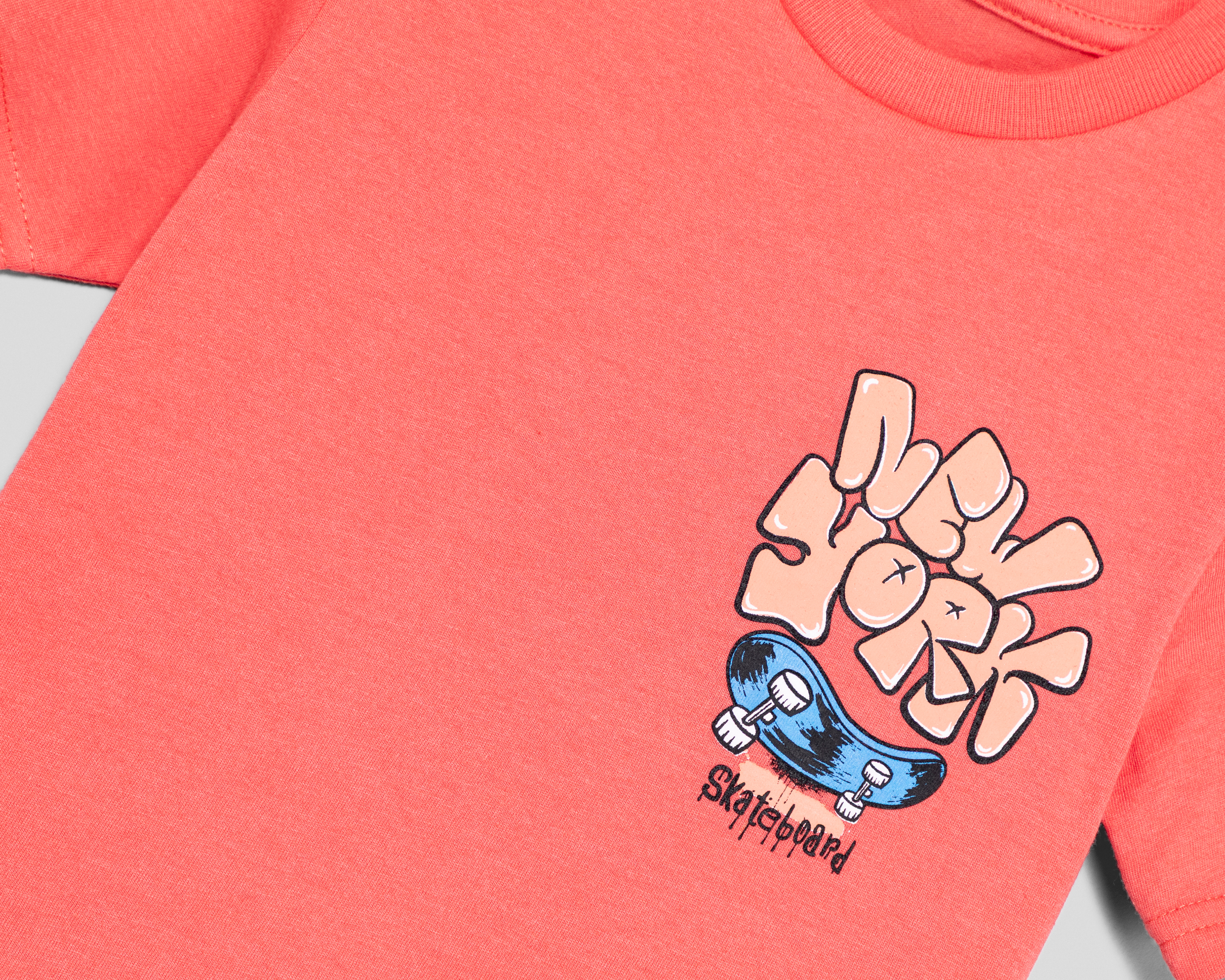 Foto 3 | Foto 3 | Playera de Cuello Redondo Anaranjada Neo*City para Niño