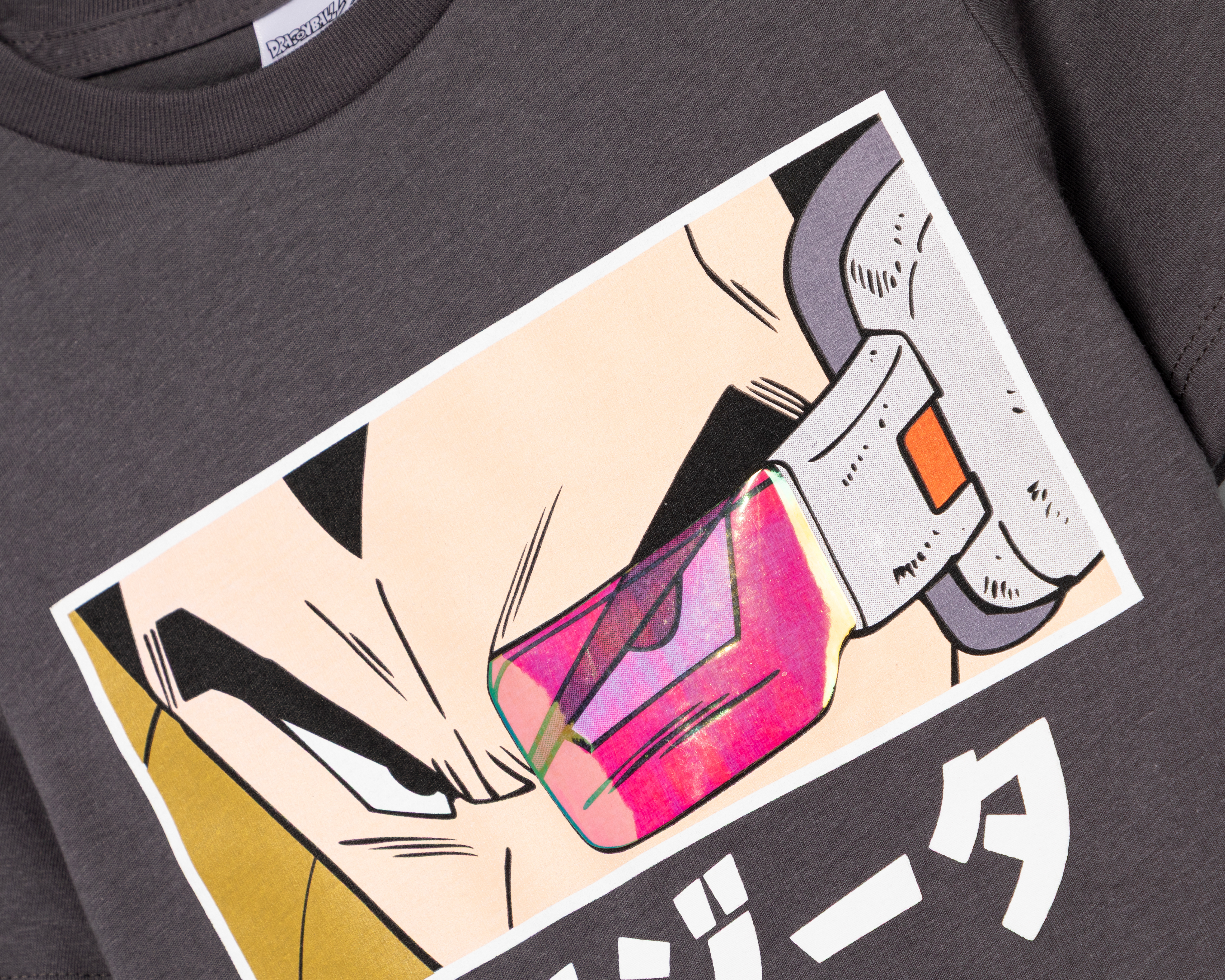 Foto 4 pulgar | Foto 3 | Playera de Cuello Redondo Gris Dragon Ball Z para Niño