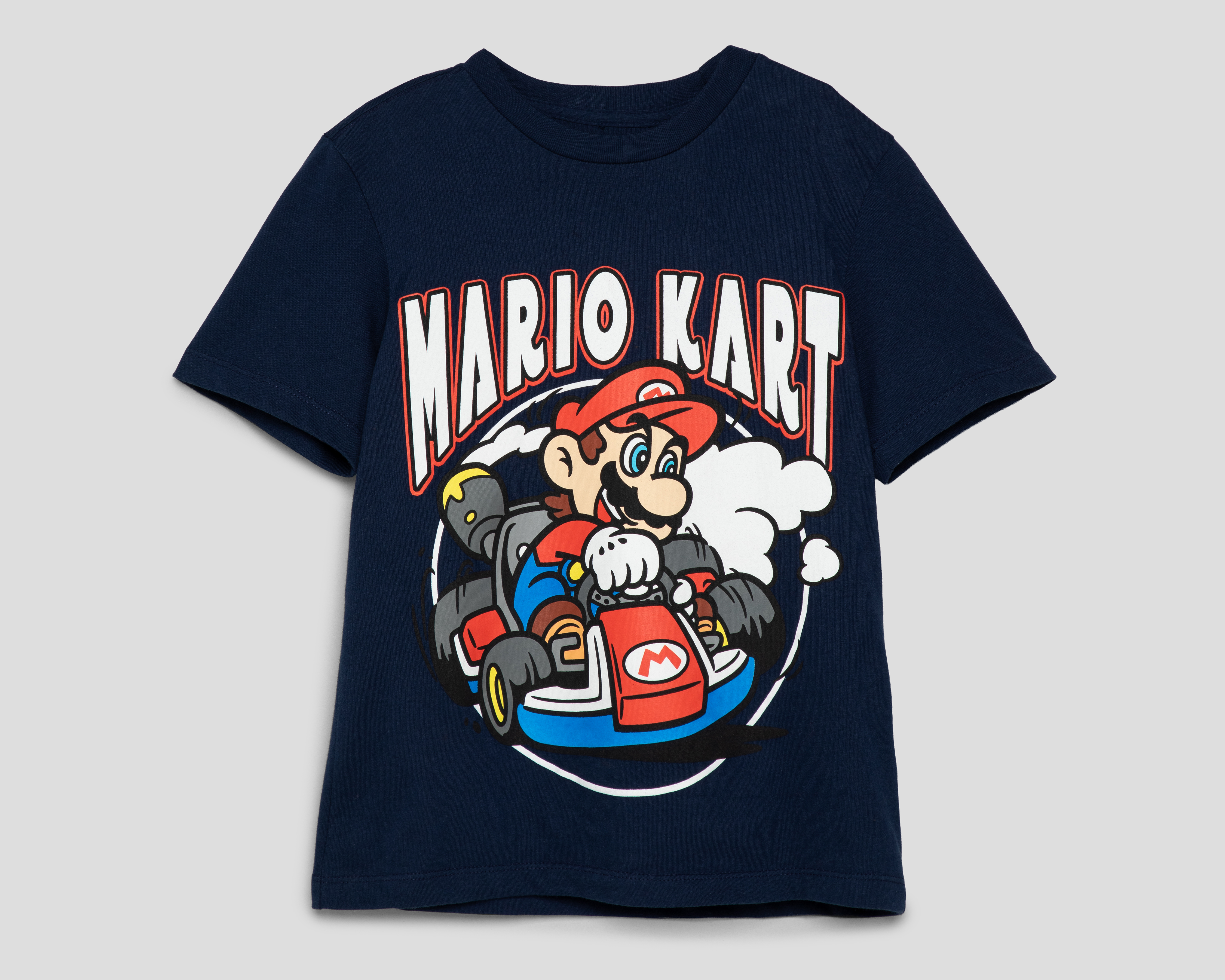 Playera de Cuello Redondo Azul Marino Mario Bros para Niño