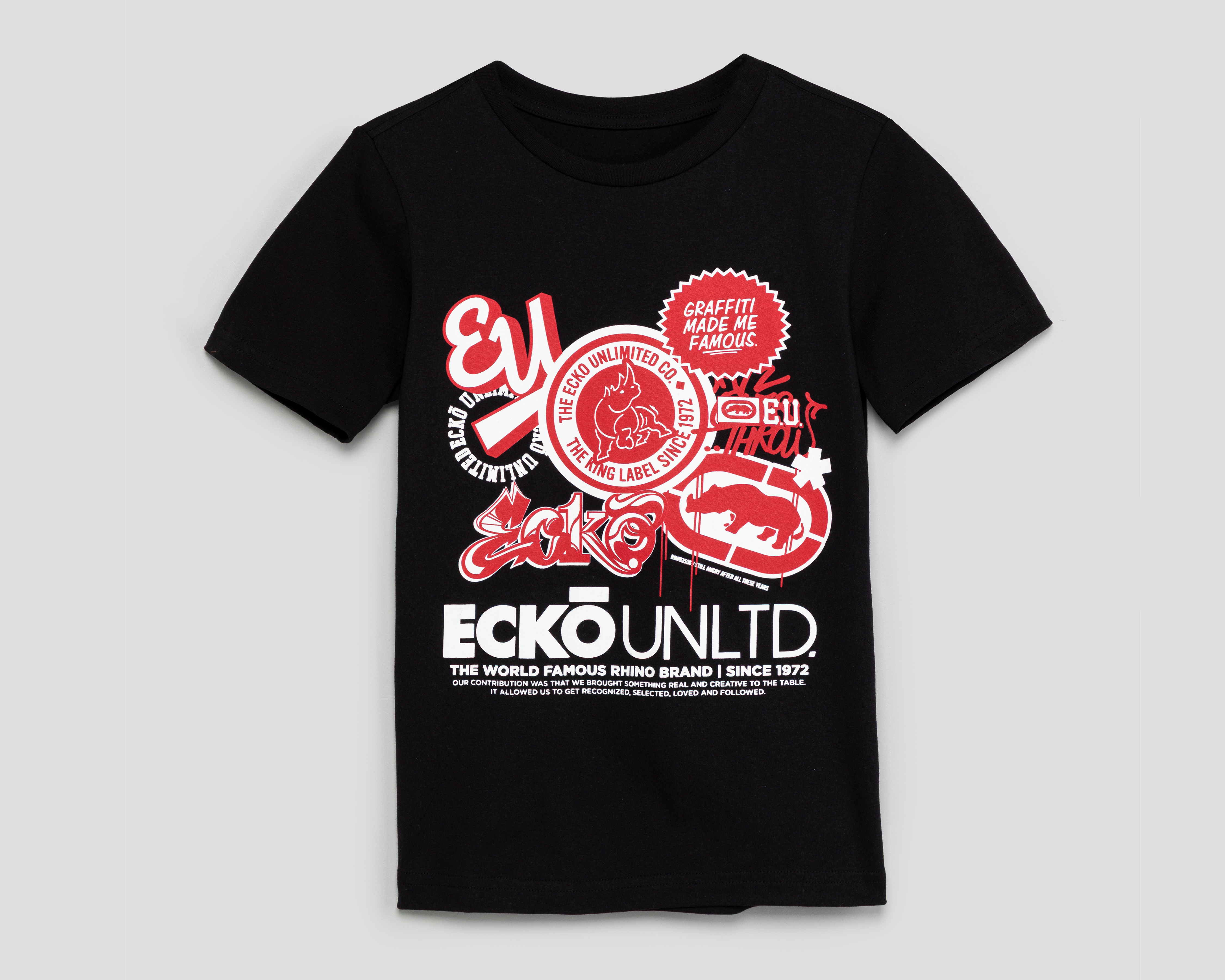 Playera de Cuello Redondo Negra Ecko Unltd. Juvenil