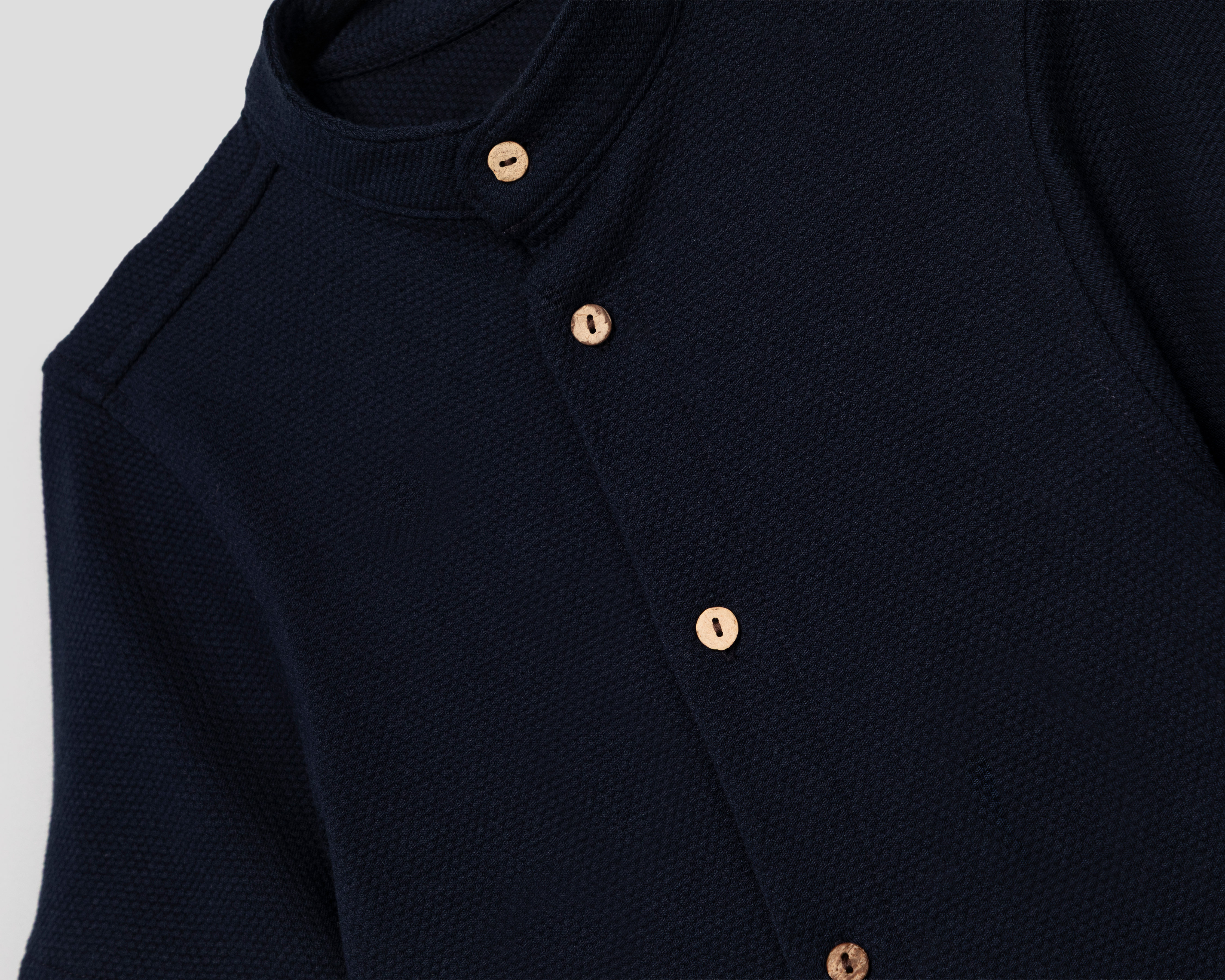 Foto 4 pulgar | Foto 3 | Camisa de Cuello Mao Azul Refill para Niño