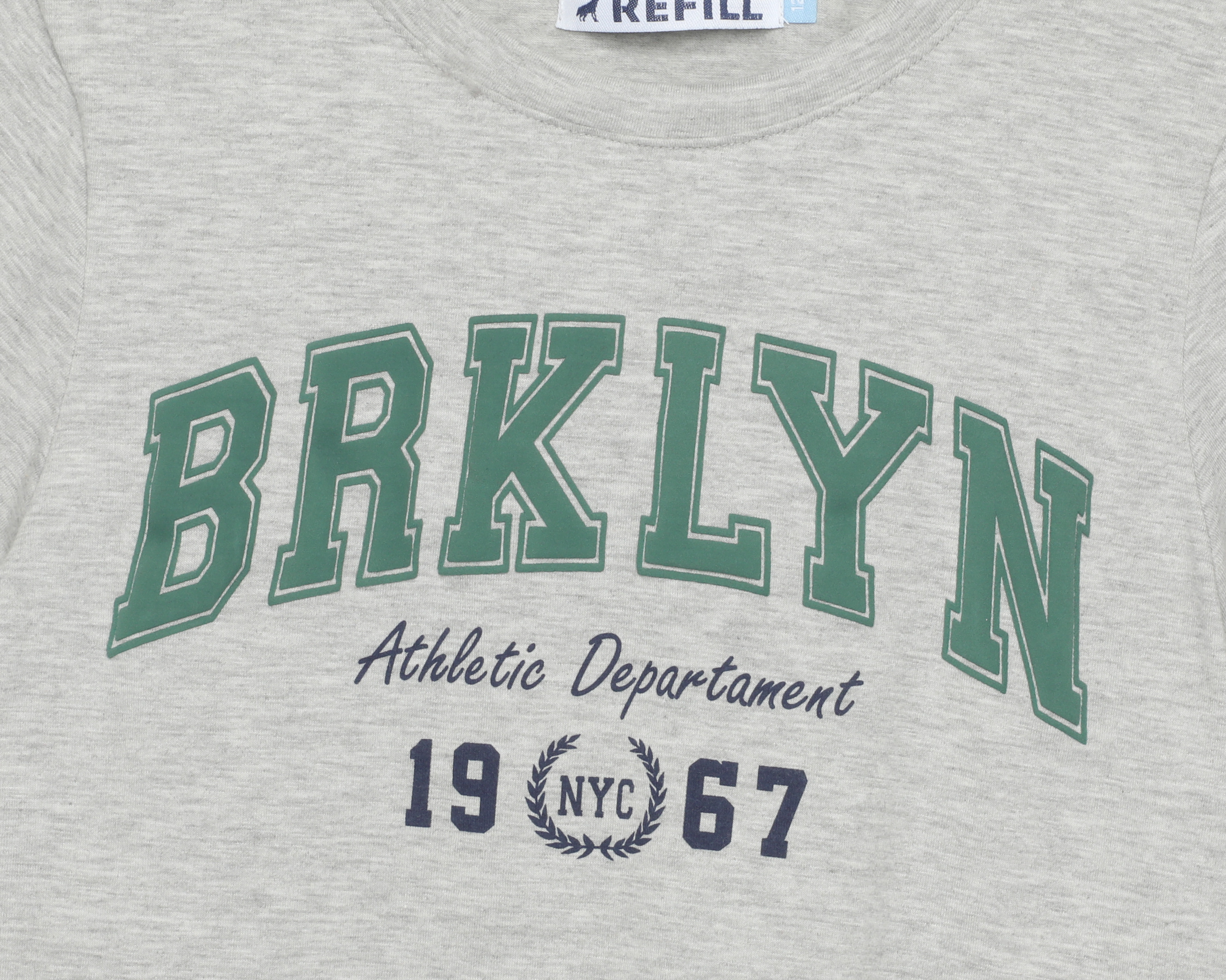 Foto 3 | Foto 3 | Playera de Cuello Redondo Gris Refill para Niño