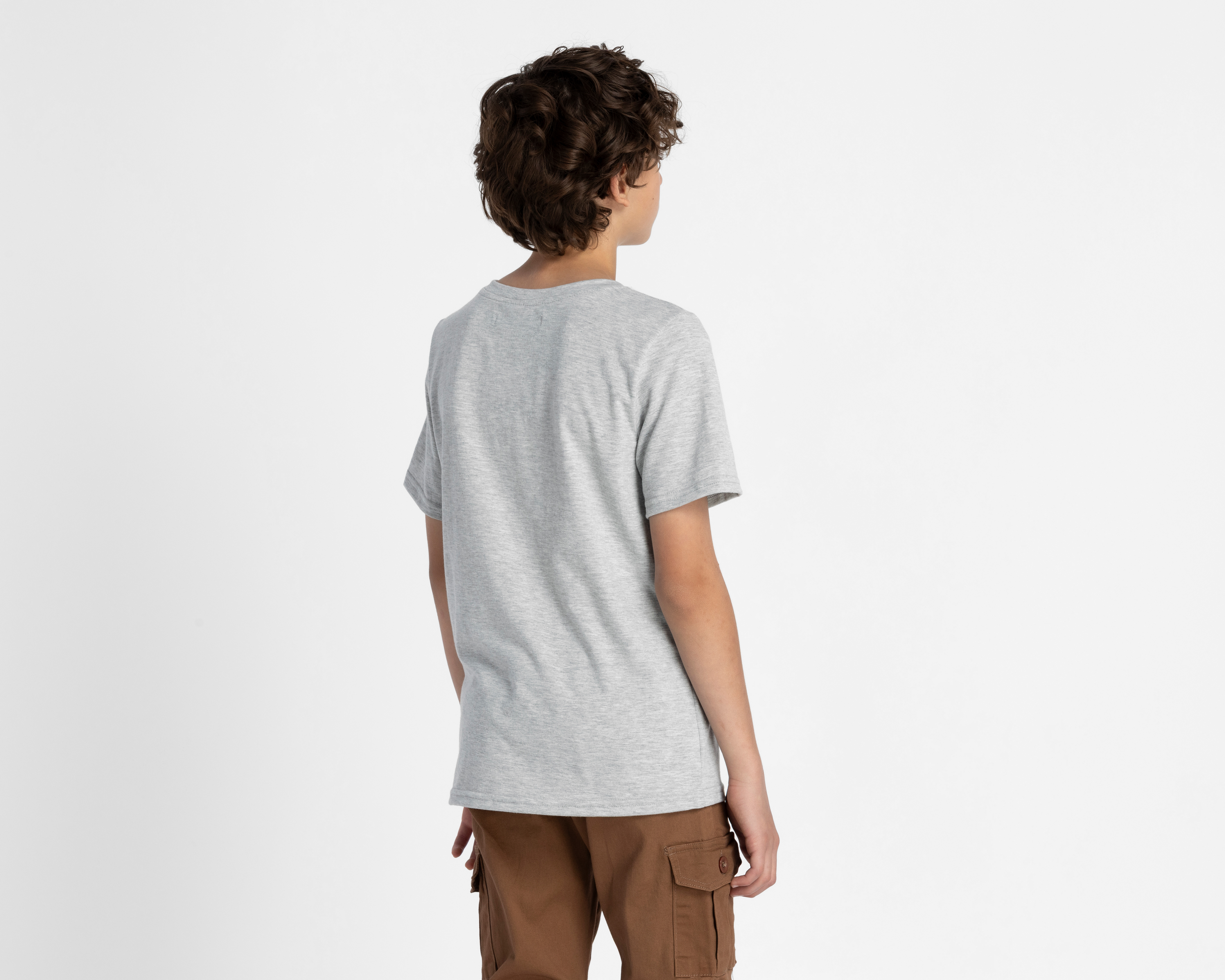 Foto 5 | Foto 5 | Playera de Cuello Redondo Gris Refill para Niño