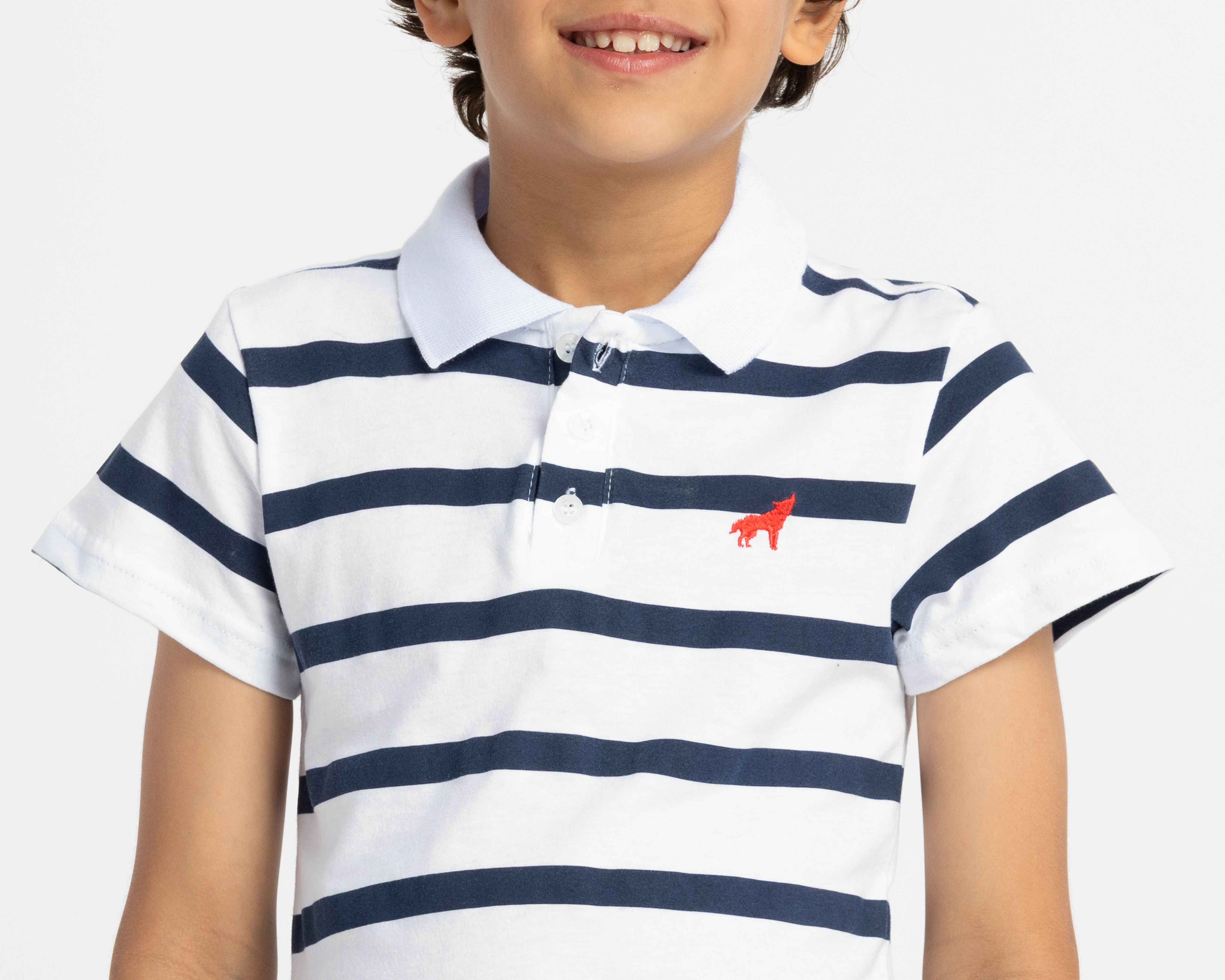 Foto 5 pulgar | Foto 4 | Playera Polo Refill Blanca para Niño