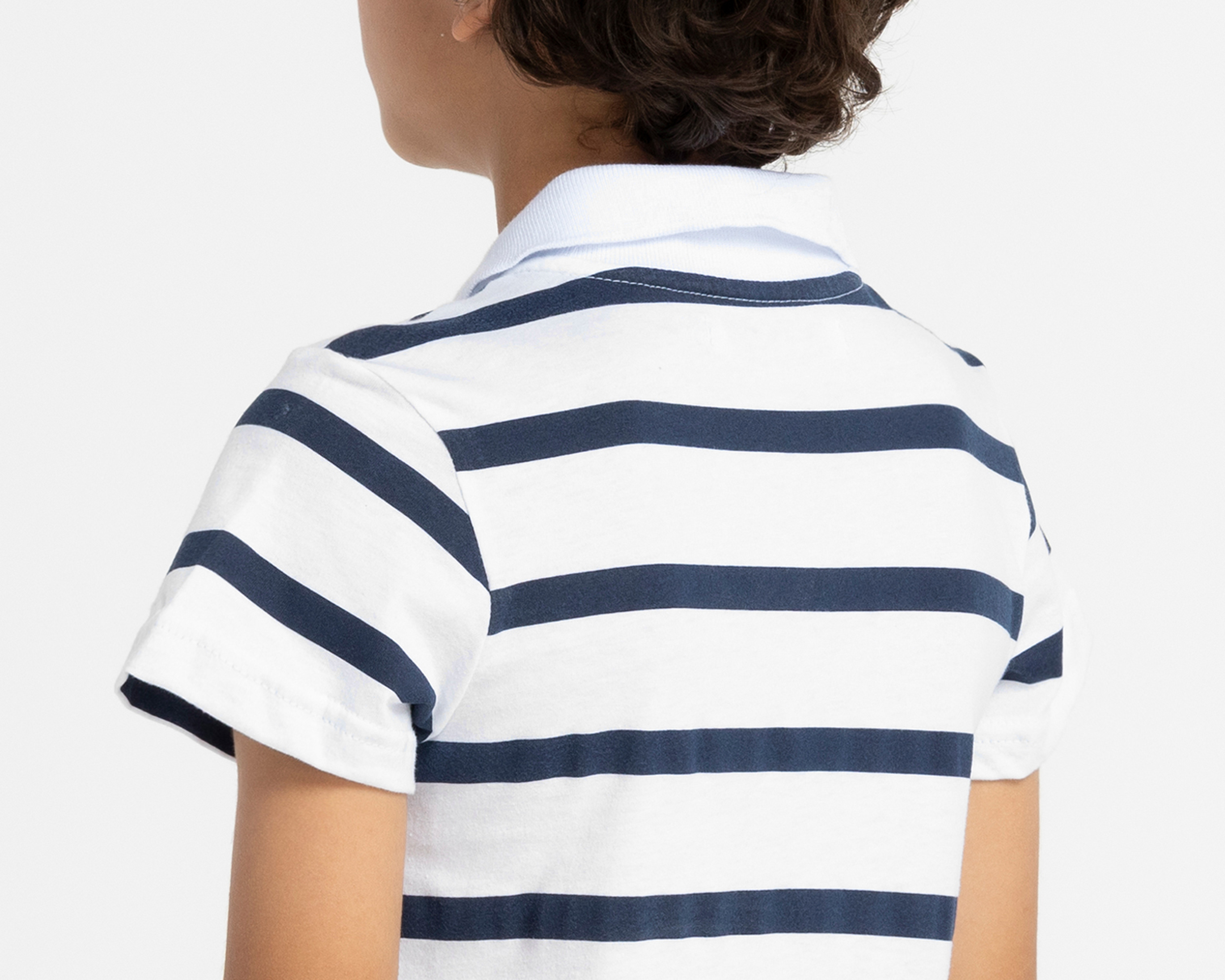 Foto 6 pulgar | Foto 5 | Playera Polo Refill Blanca para Niño