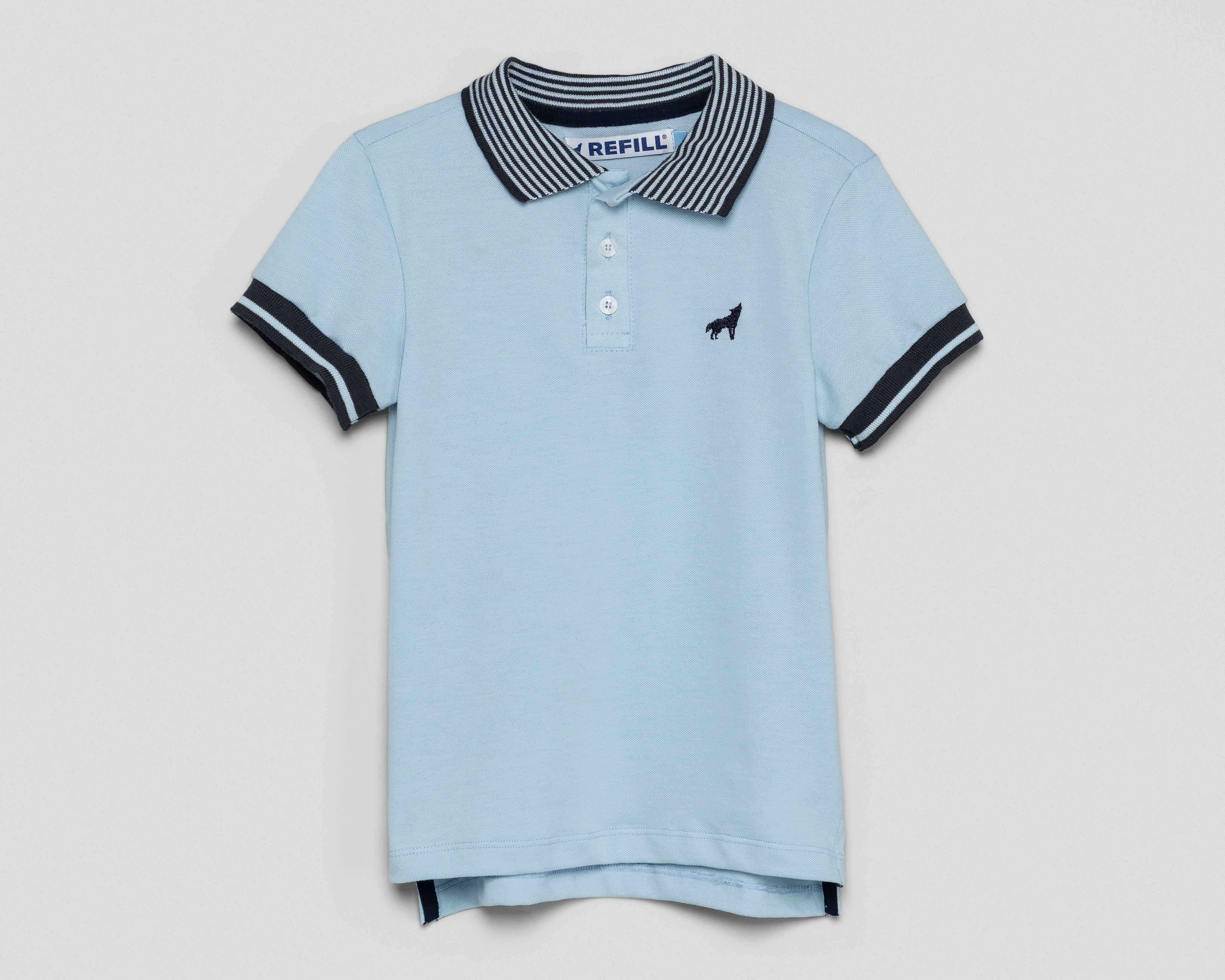 Foto 2 pulgar | Foto 1 | Playera Polo Refill Azul para Niño
