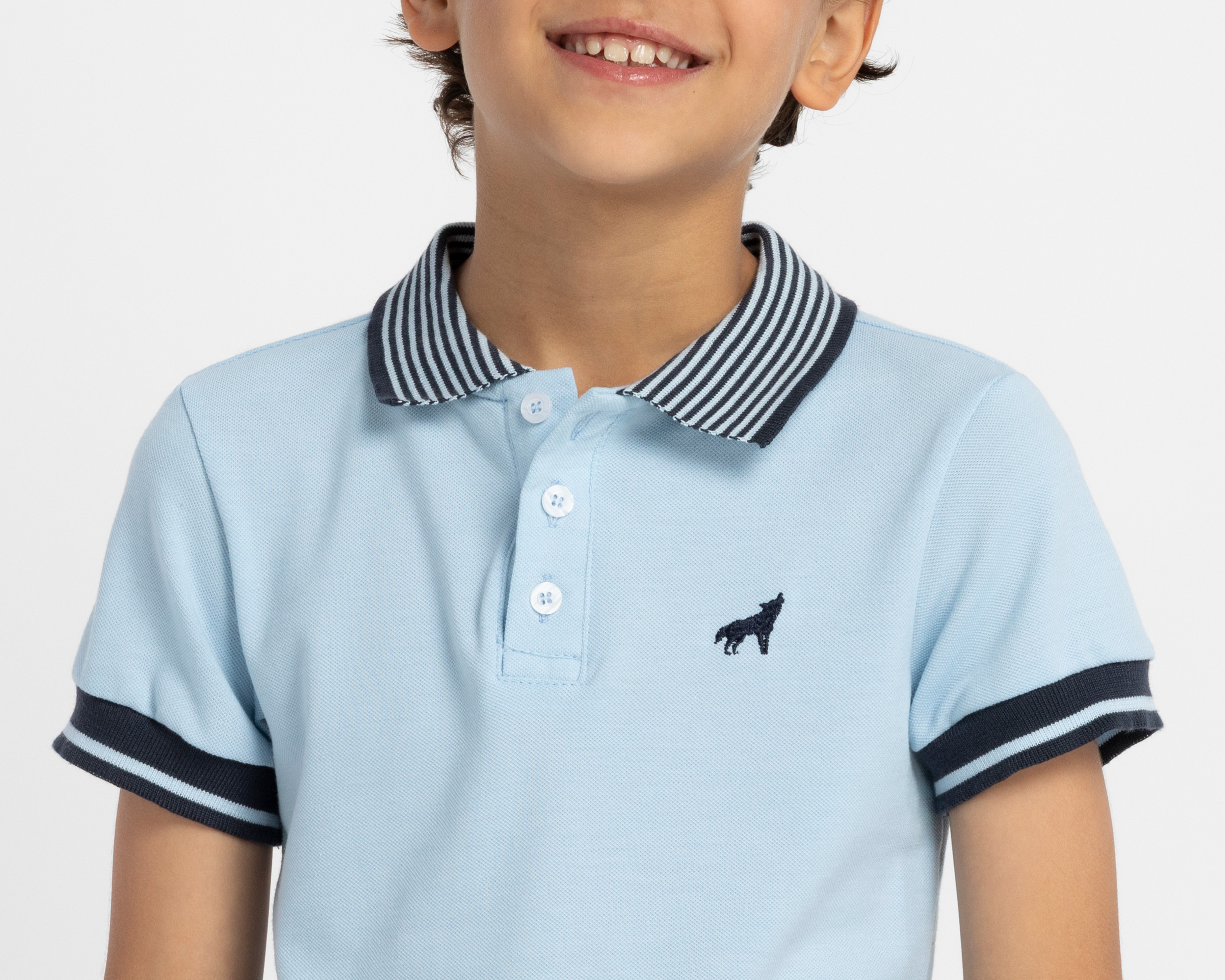 Foto 5 pulgar | Foto 4 | Playera Polo Refill Azul para Niño