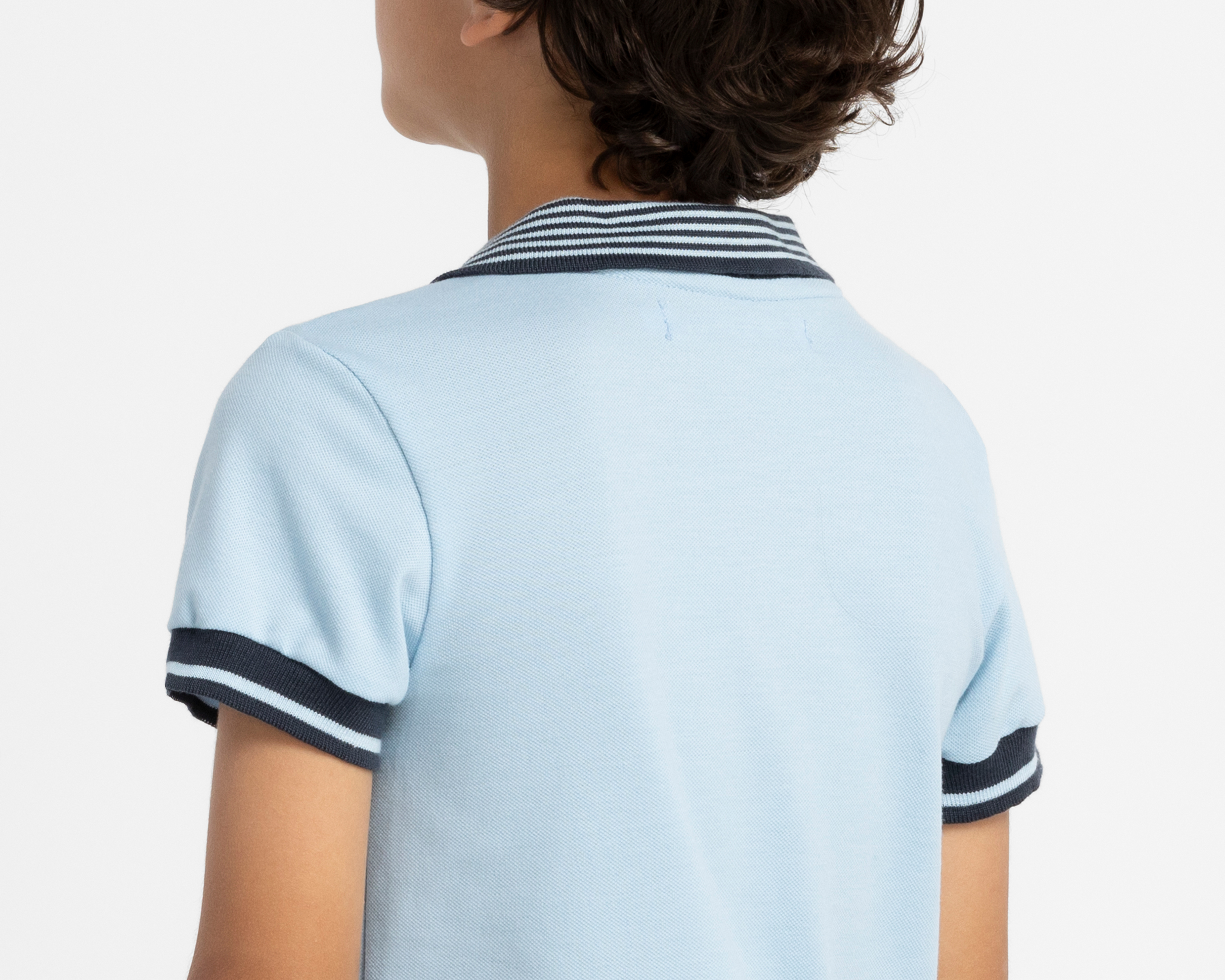 Foto 6 pulgar | Foto 5 | Playera Polo Refill Azul para Niño