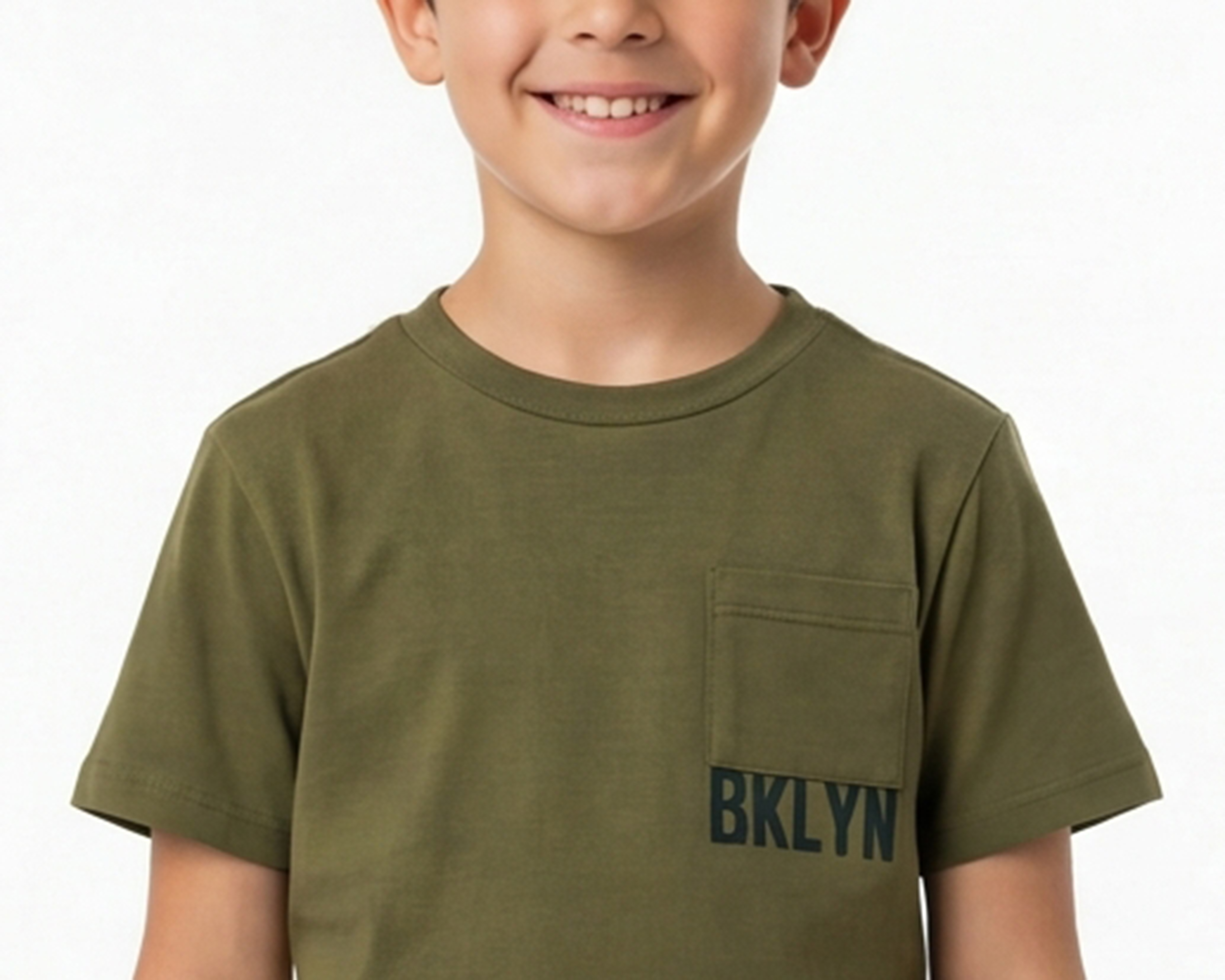 Foto 5 pulgar | Foto 4 | Playera de Cuello Redondo Verde Refill para Niño