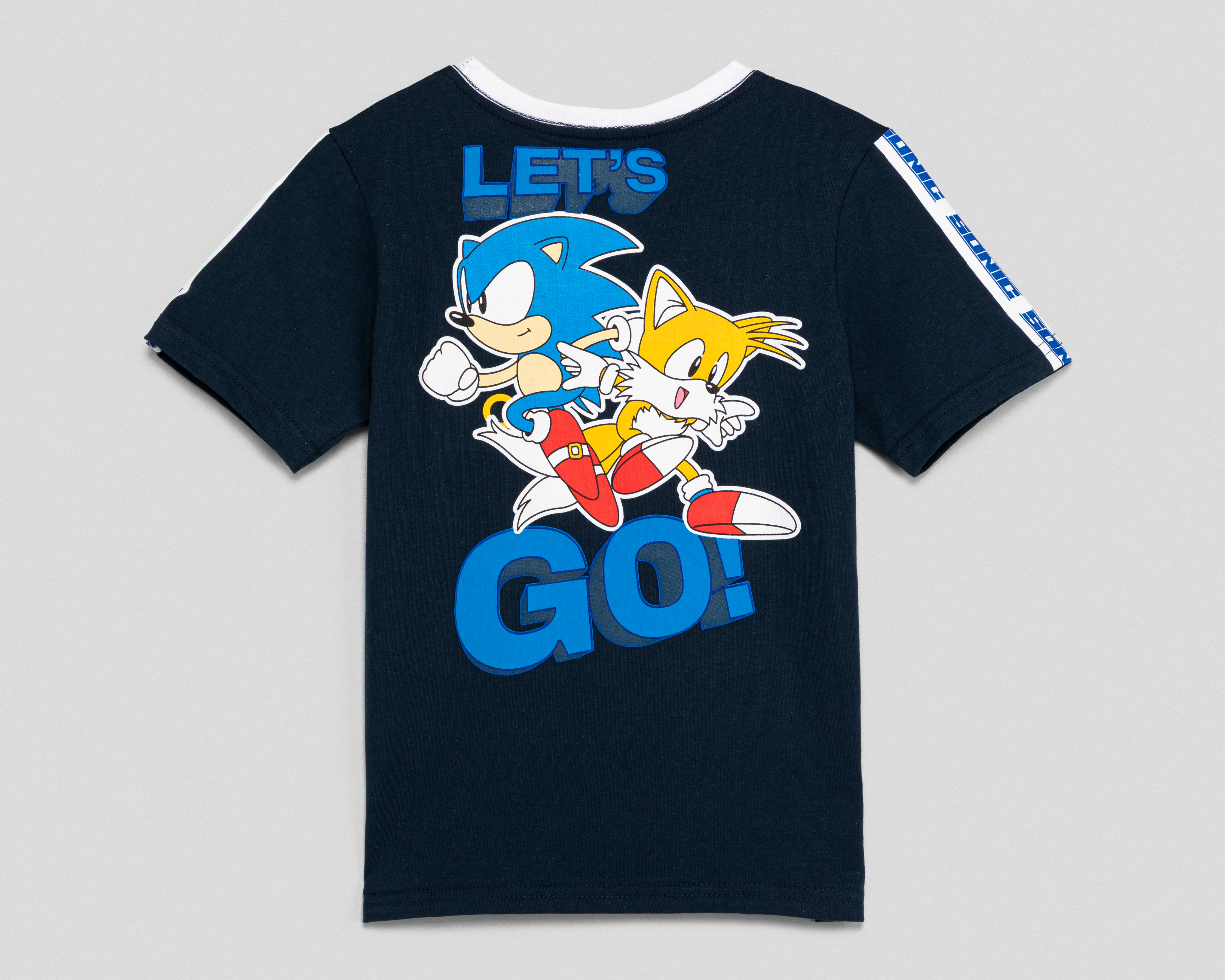 Foto 3 pulgar | Foto 2 | Playera de Cuello Redondo Azul Sonic para Niño