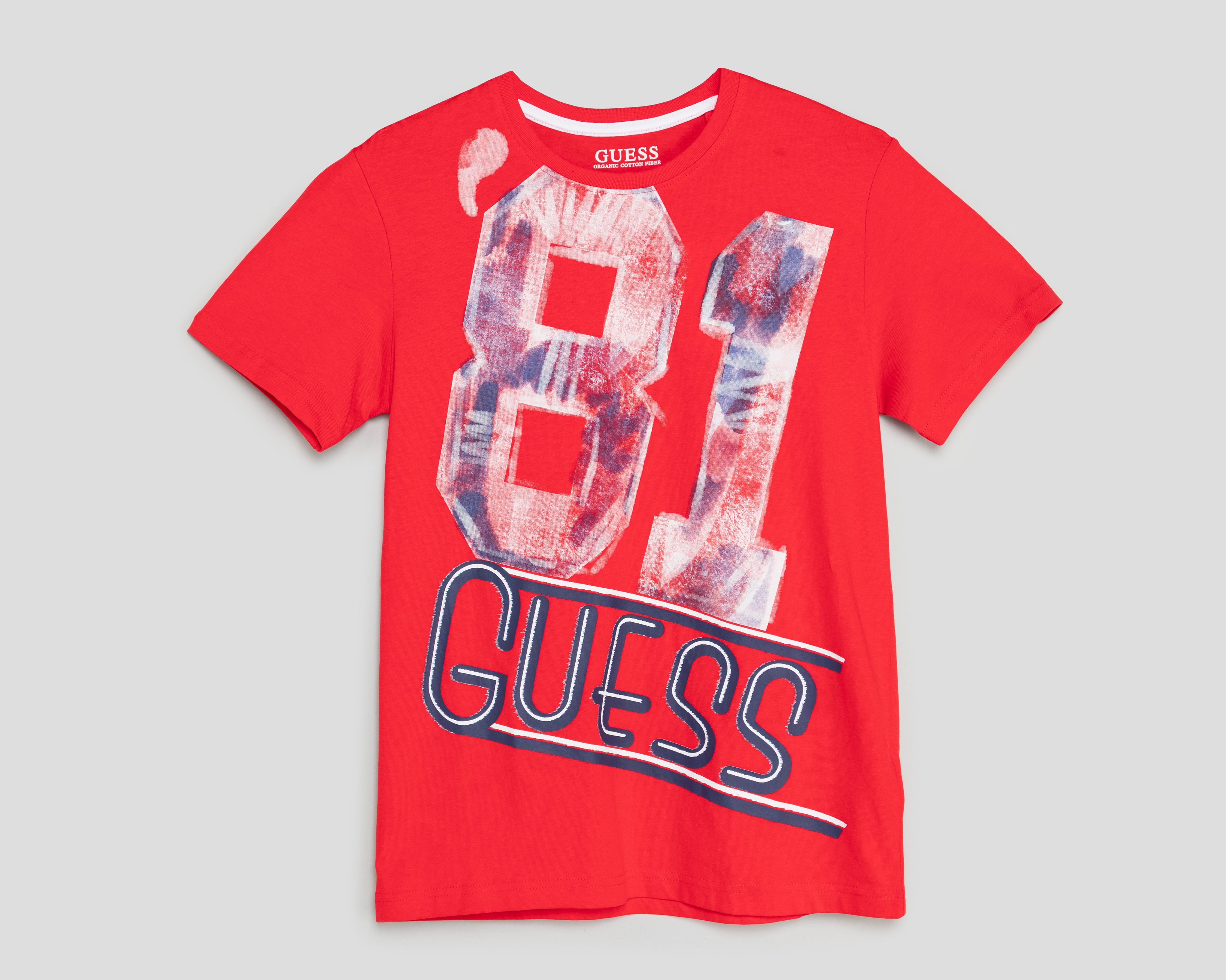 Playera Cuello Redondo Rojo Guess Juvenil